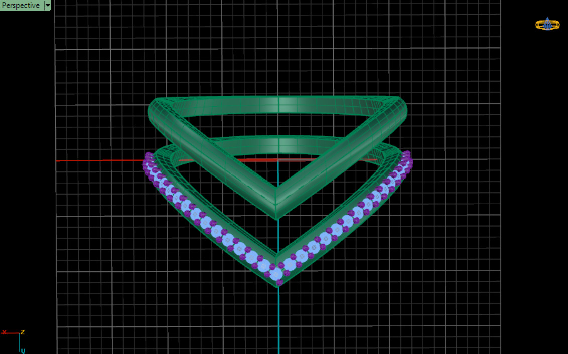 Modern Diamond Ring 3D print model_15