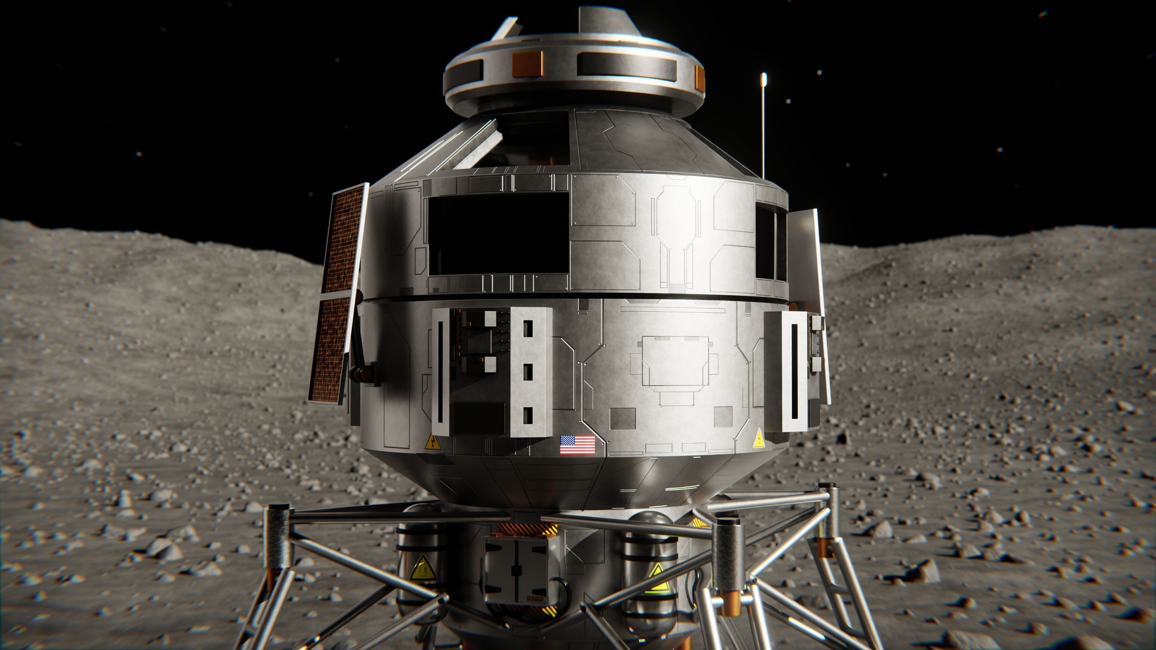 Sci-Fi Lunar Lander 3D model_5