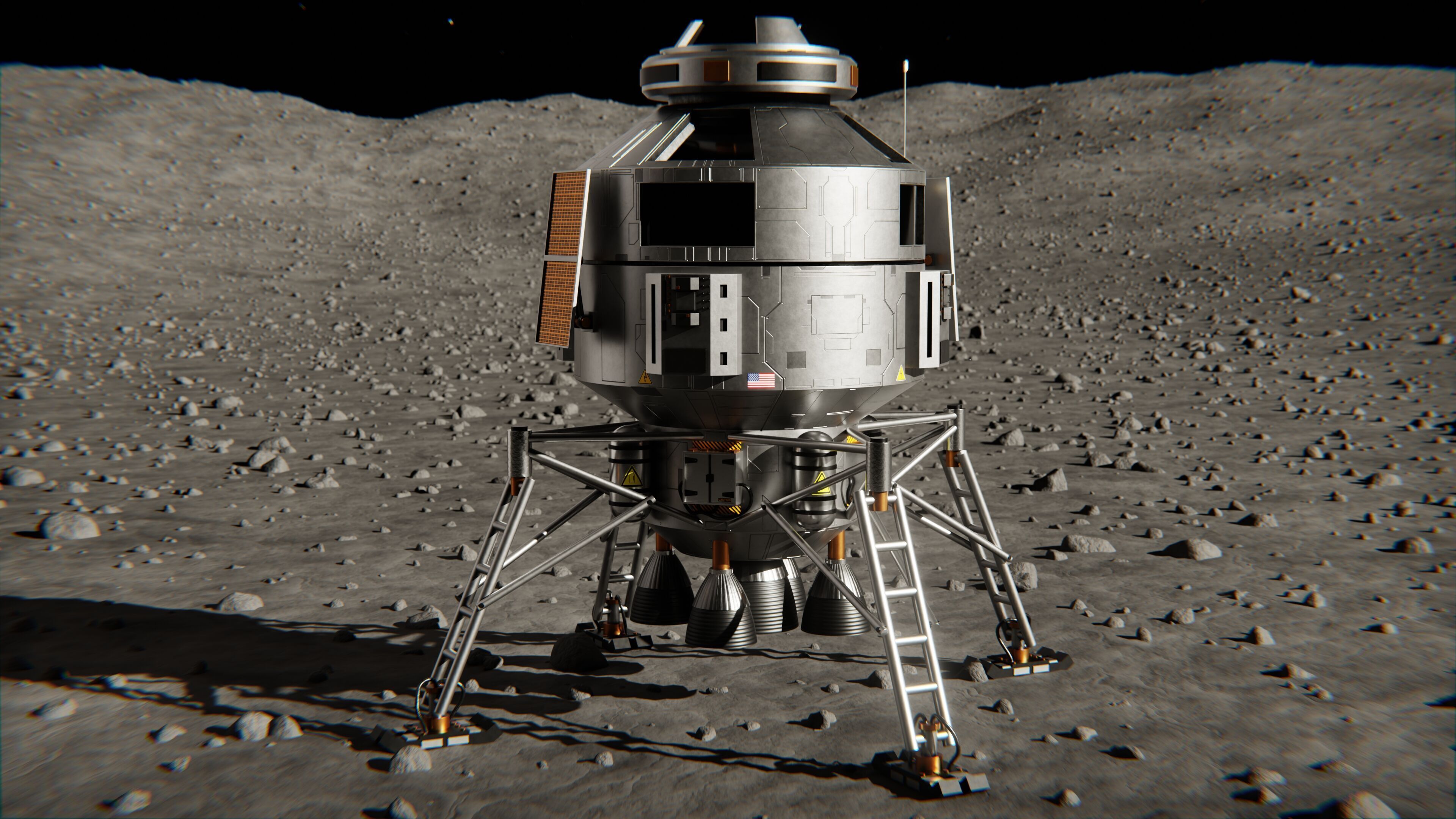 Sci-Fi Lunar Lander 3D model_3
