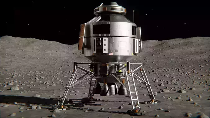 Sci-Fi Lunar Lander 3D model