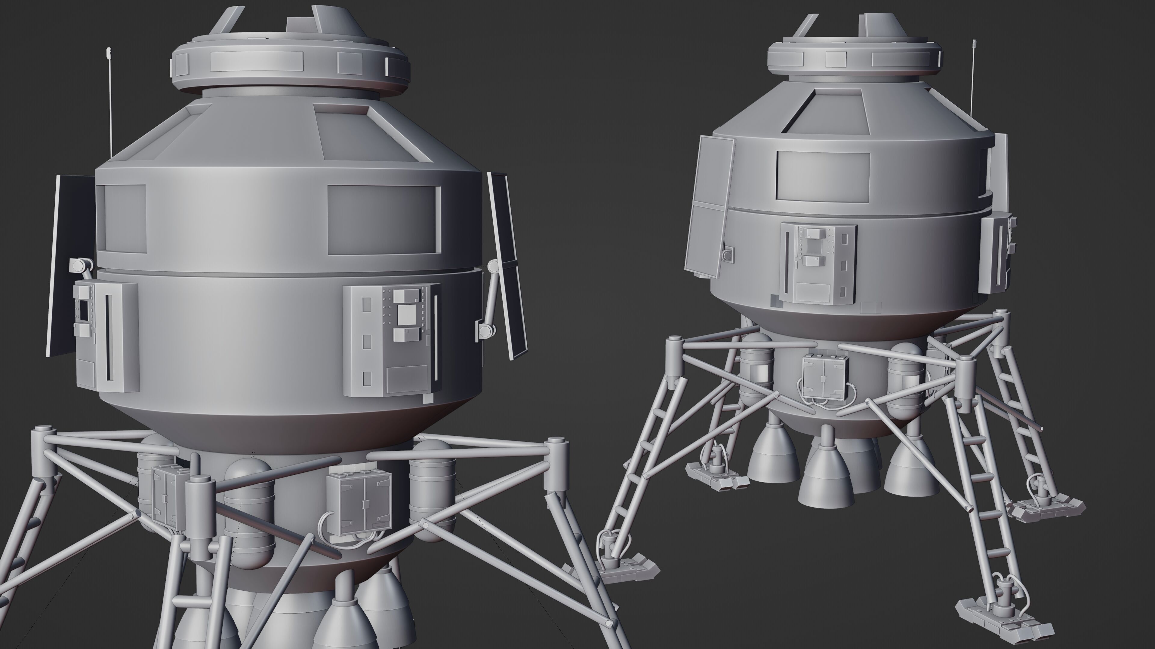 Sci-Fi Lunar Lander 3D model_8