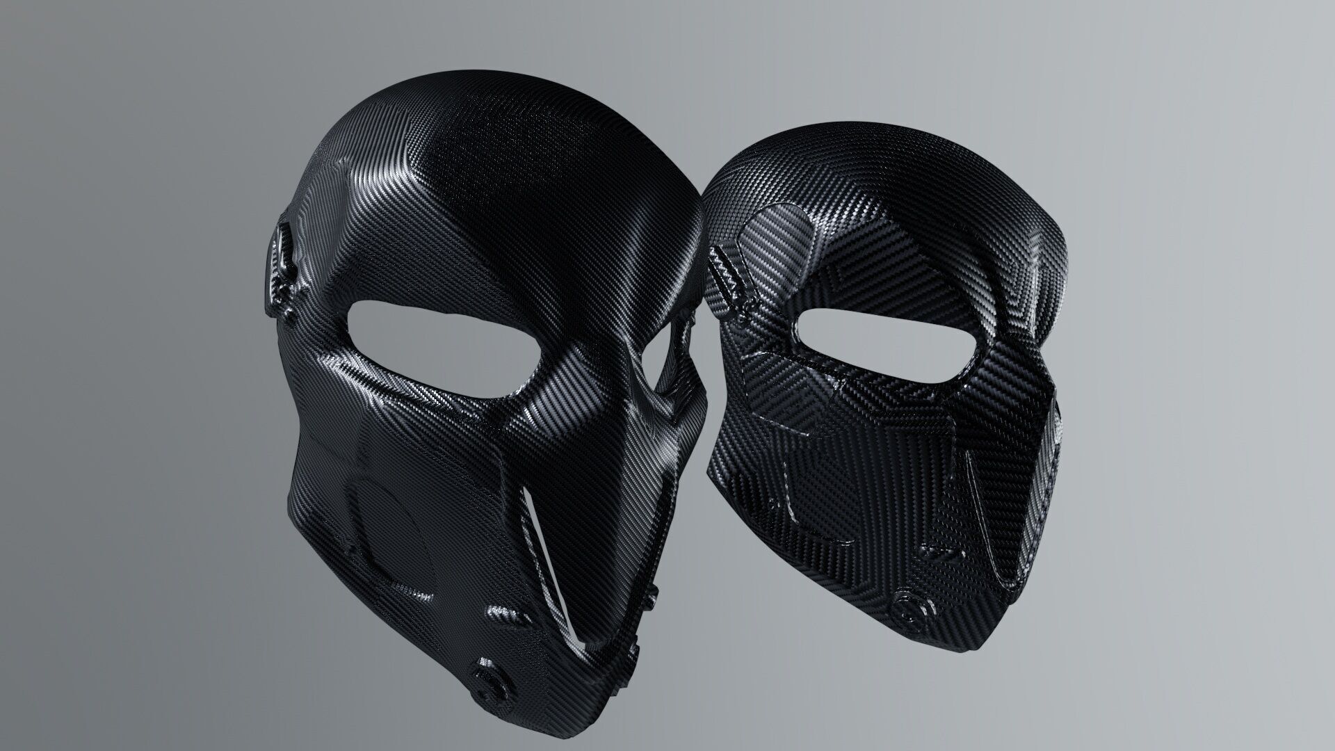 Ballistic Mask - Armored - Helmet Low-poly 3D model_8
