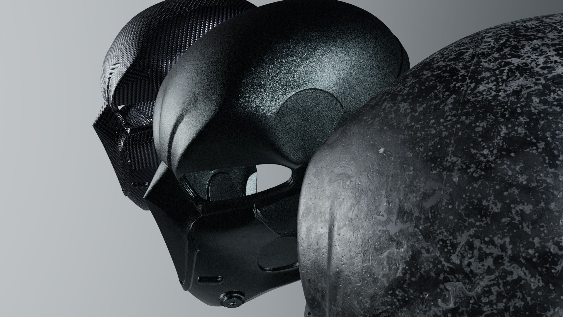 Ballistic Mask - Armored - Helmet Low-poly 3D model_15