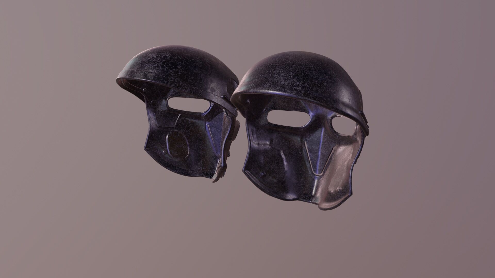 Ballistic Mask - Armored - Helmet Low-poly 3D model_21