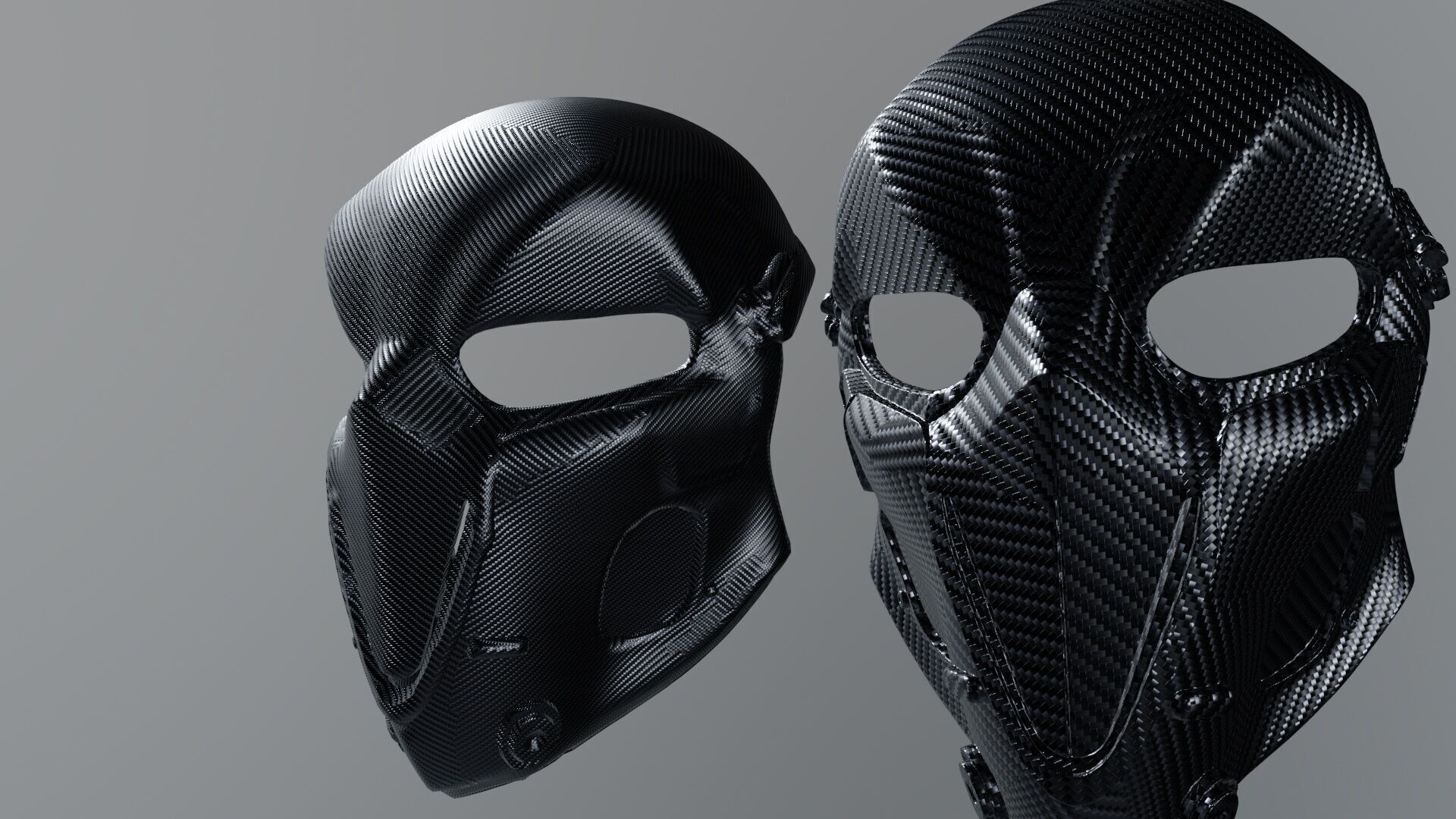 Ballistic Mask - Armored - Helmet Low-poly 3D model_19