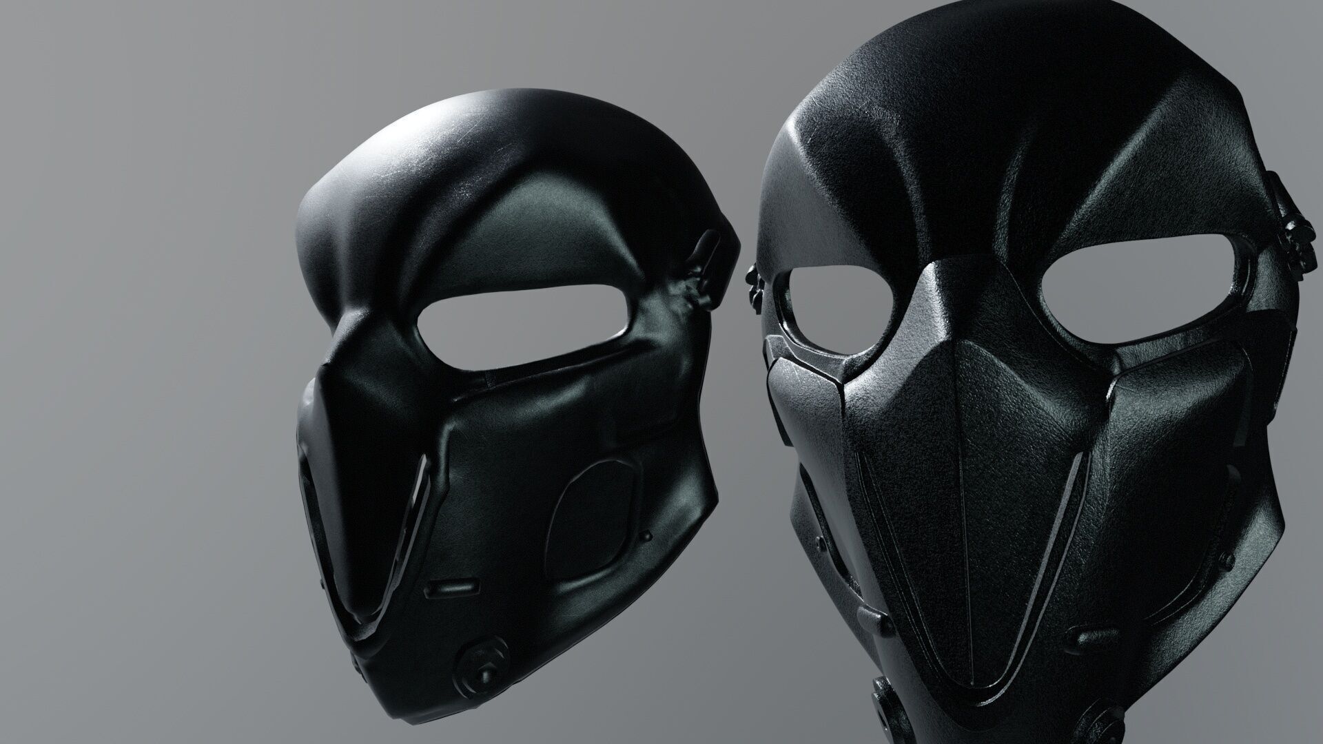 Ballistic Mask - Armored - Helmet Low-poly 3D model_20