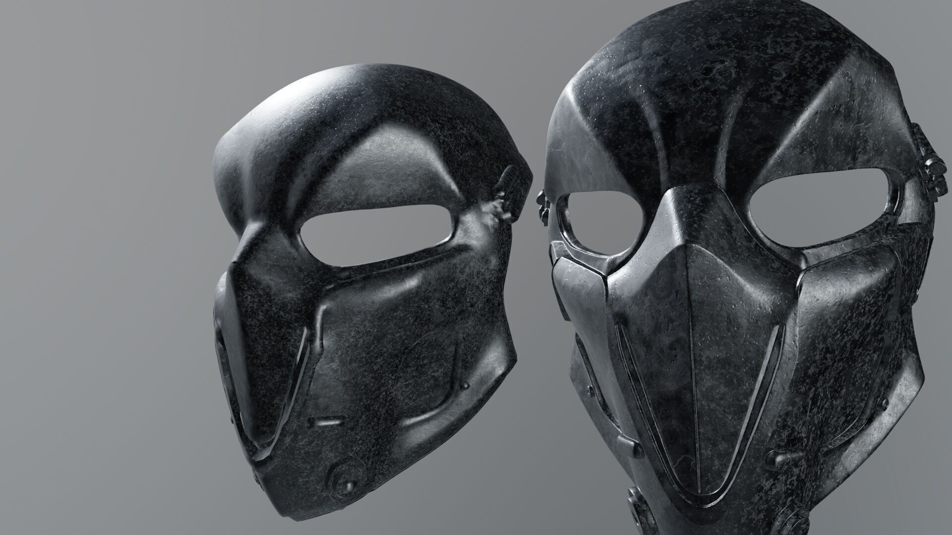 Ballistic Mask - Armored - Helmet Low-poly 3D model_10