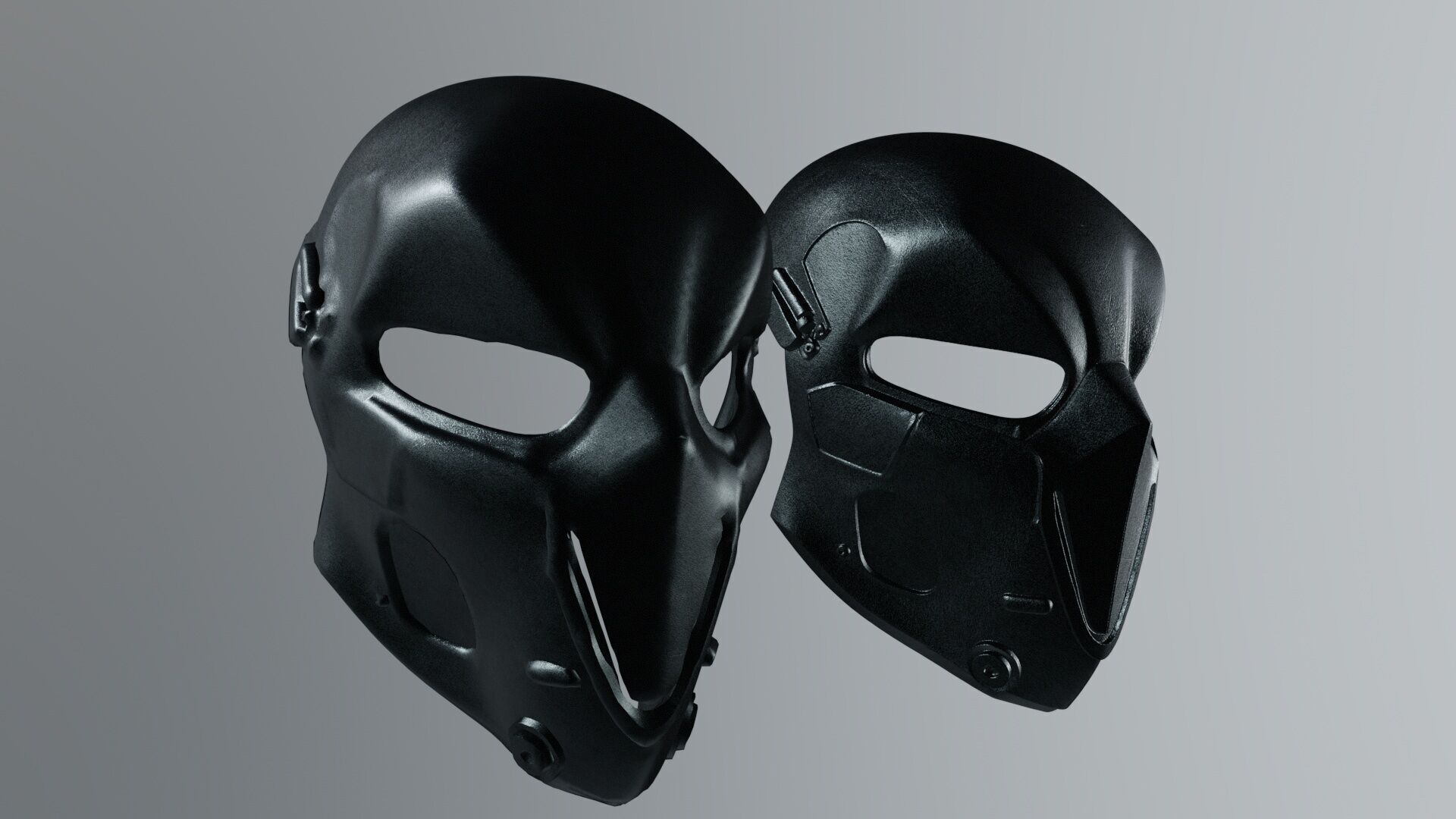 Ballistic Mask - Armored - Helmet Low-poly 3D model_7