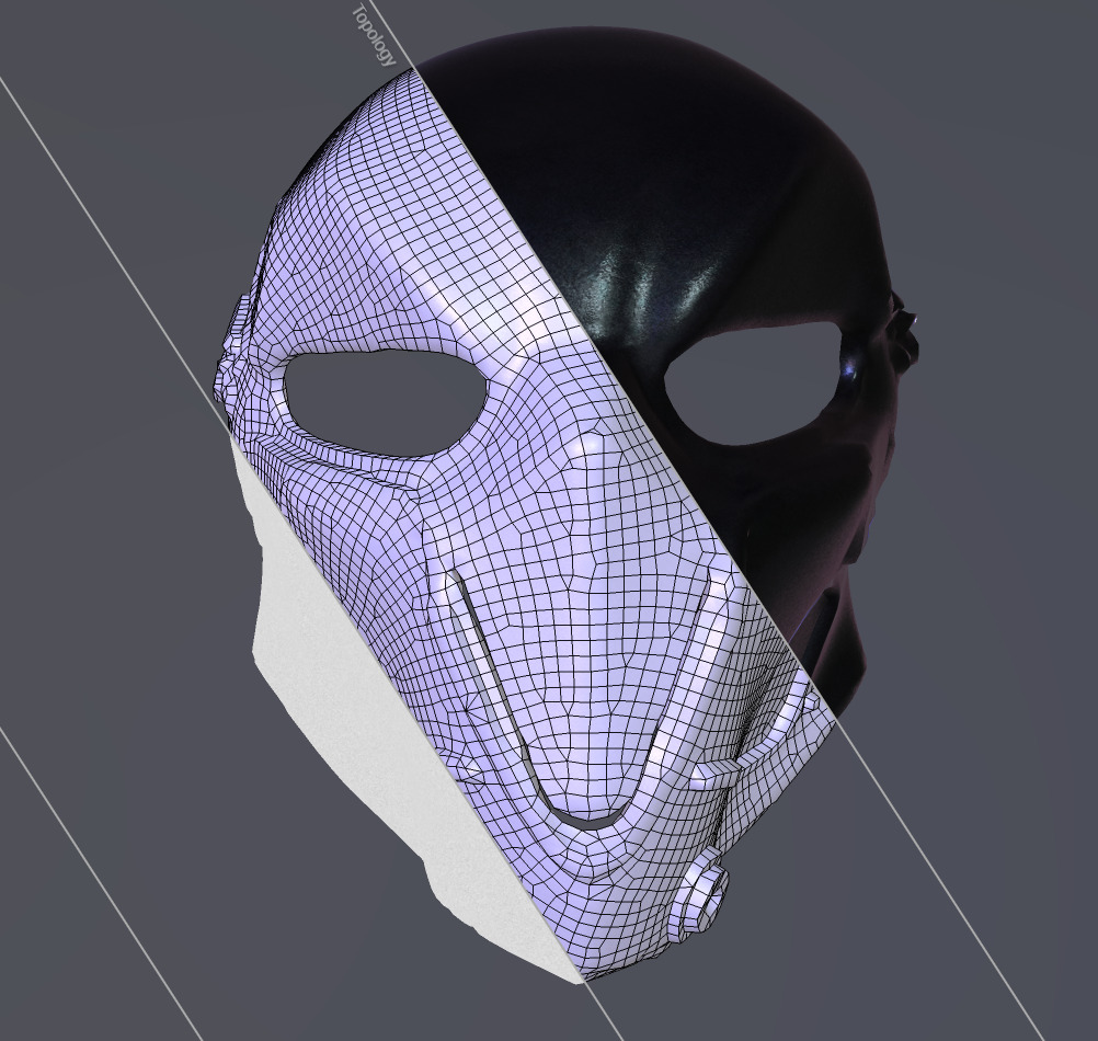 Ballistic Mask - Armored - Helmet Low-poly 3D model_22