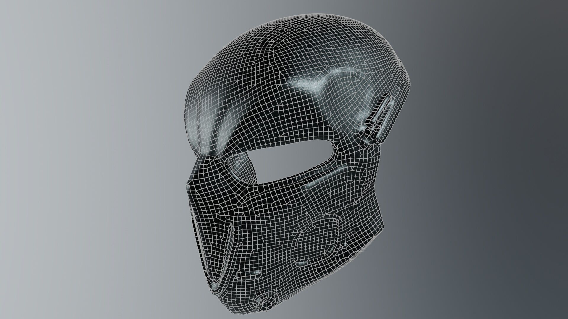 Ballistic Mask - Armored - Helmet Low-poly 3D model_17