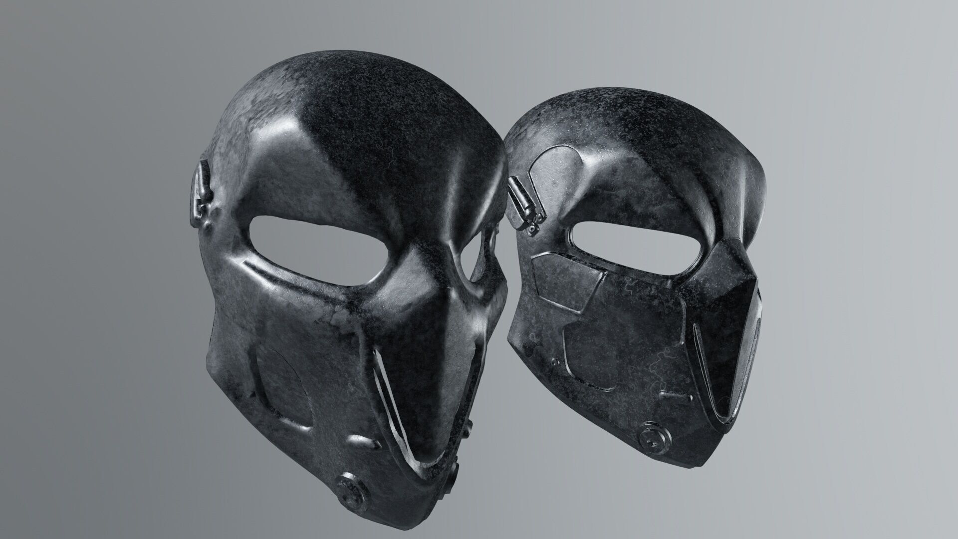 Ballistic Mask - Armored - Helmet Low-poly 3D model_9