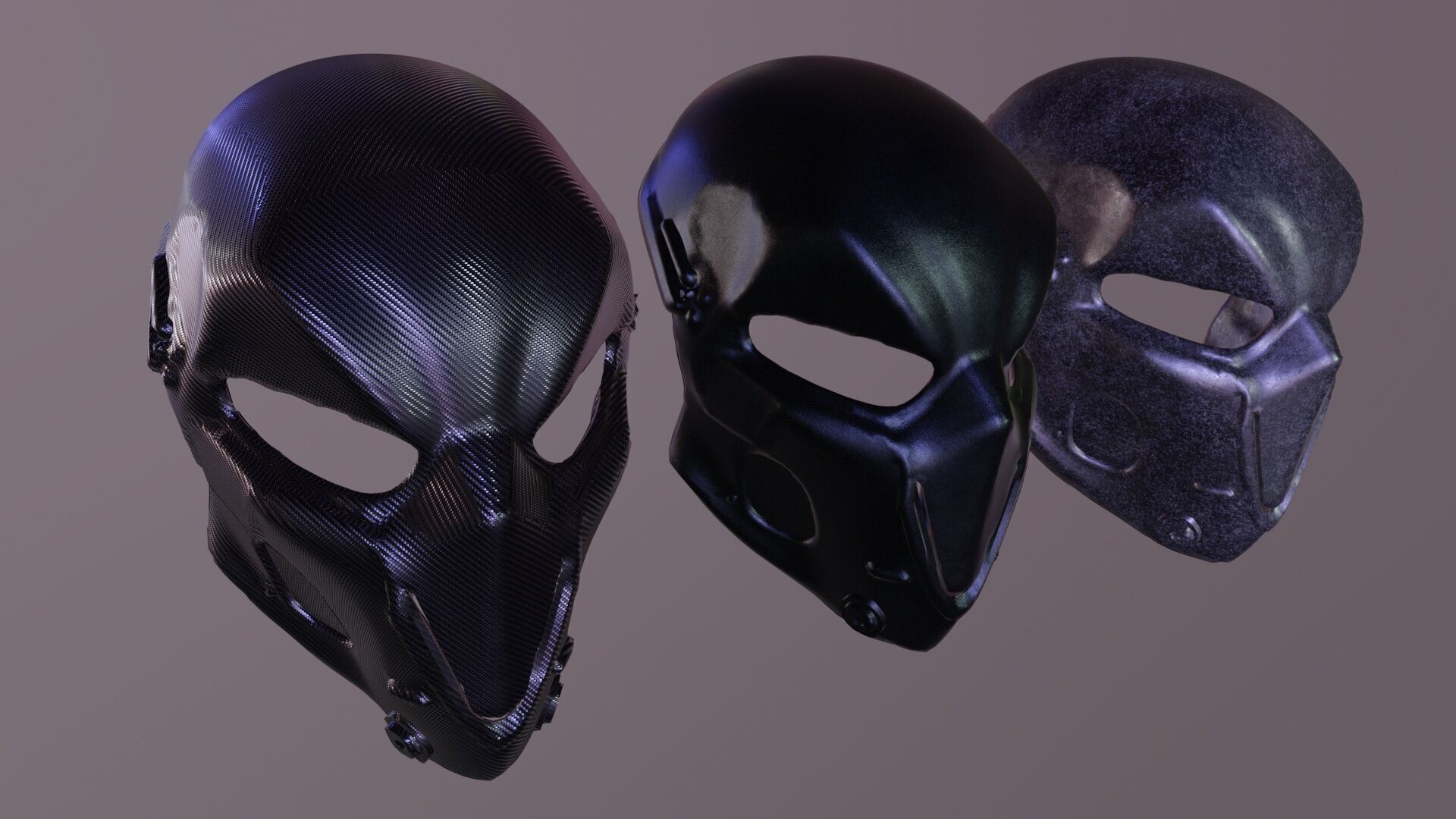 Ballistic Mask - Armored - Helmet Low-poly 3D model_6