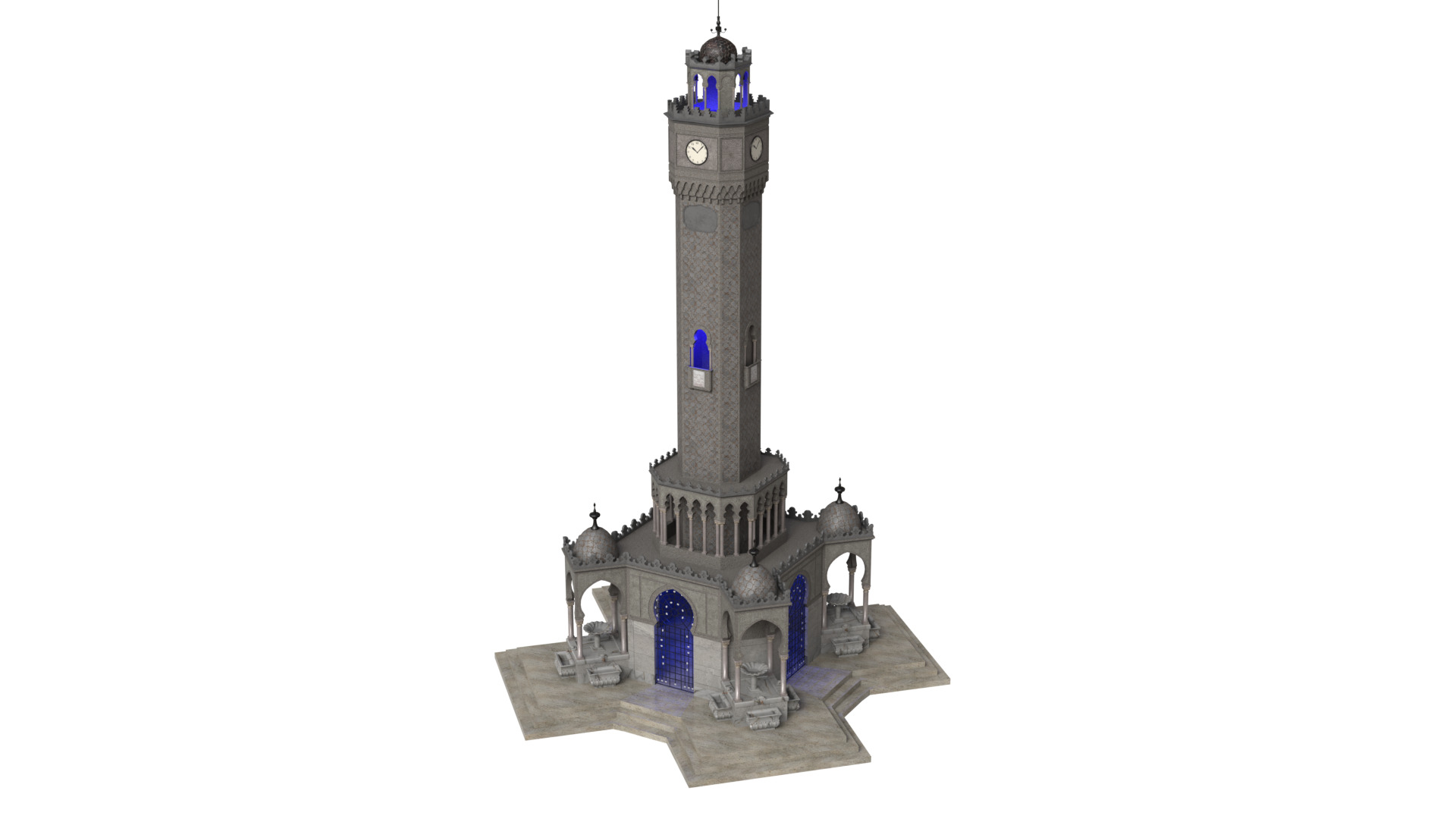 Clock Tower 3D model_1