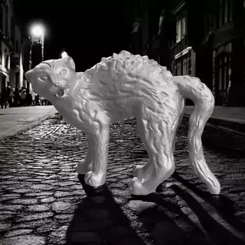Angry Cat  3D print model
