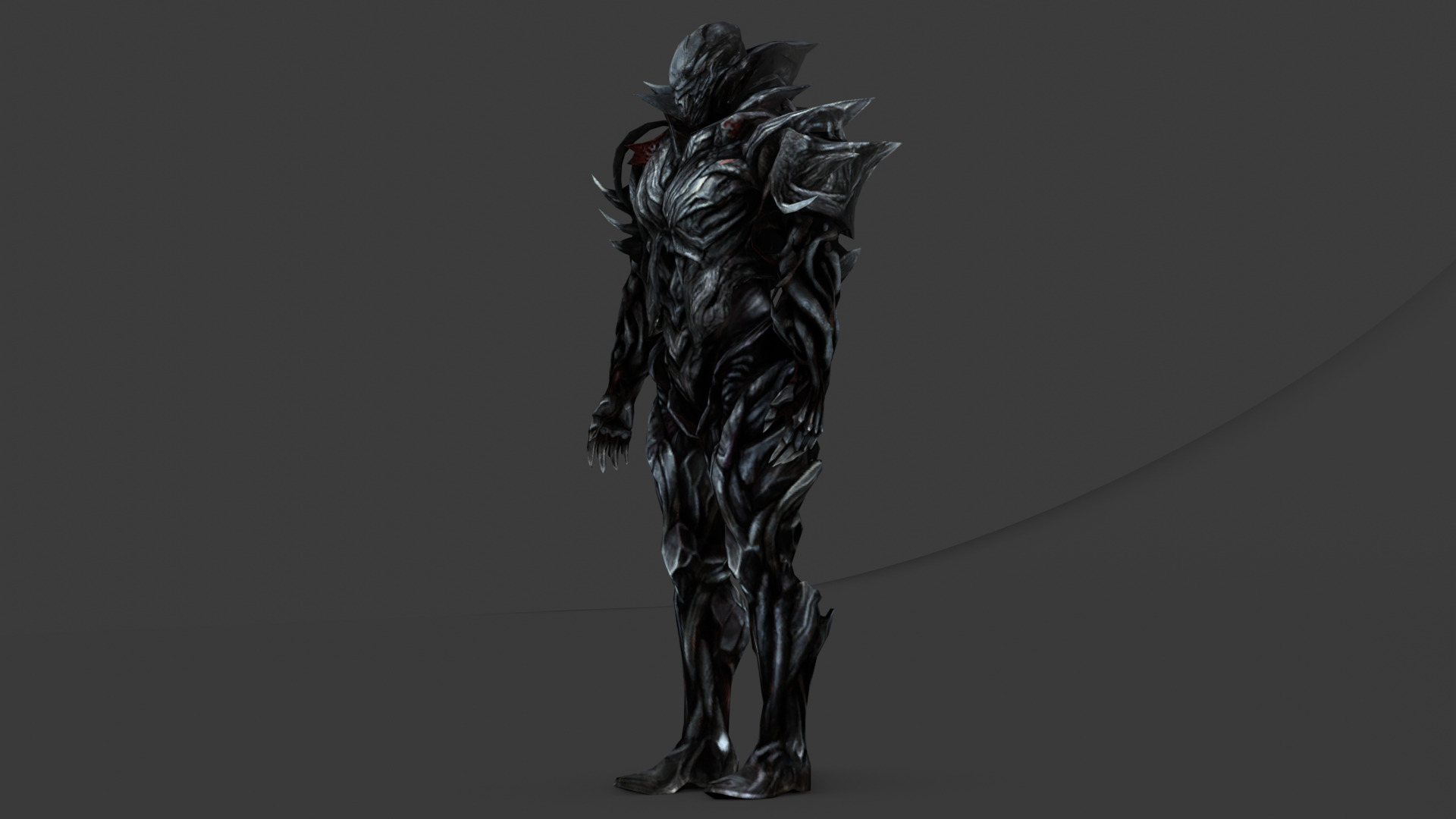 Armored Monster 3D Model Heavy Sci-Fi Fantasy Creature for Games Low-poly 3D model_2