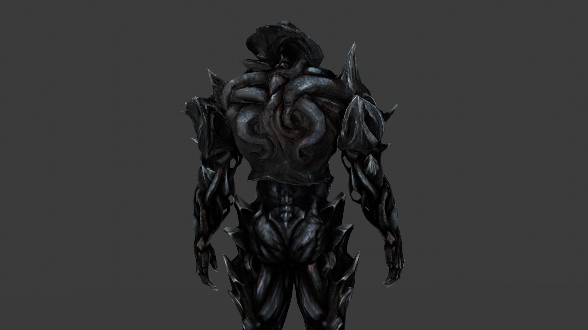 Armored Monster 3D Model Heavy Sci-Fi Fantasy Creature for Games Low-poly 3D model_9