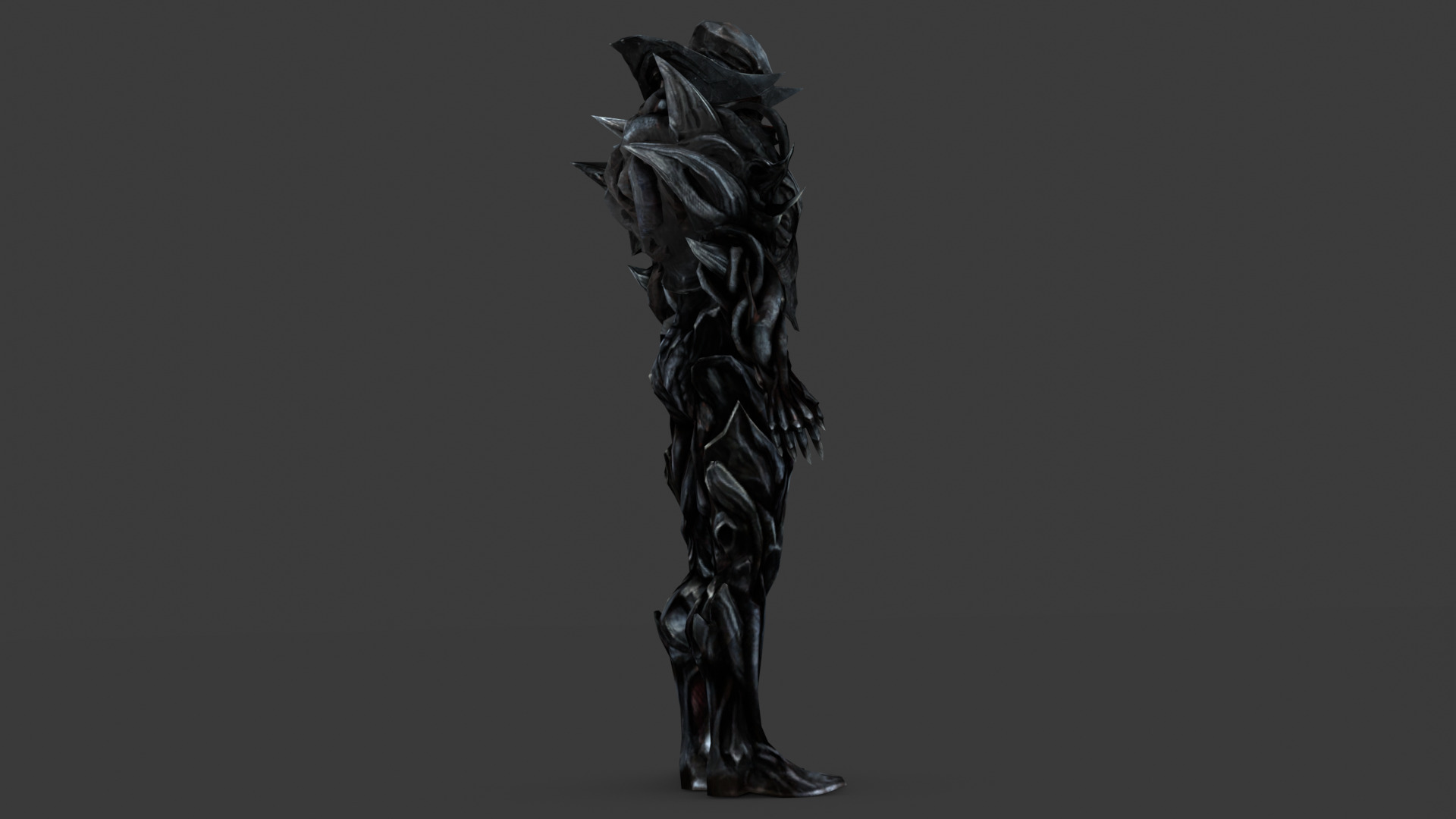 Armored Monster 3D Model Heavy Sci-Fi Fantasy Creature for Games Low-poly 3D model_5