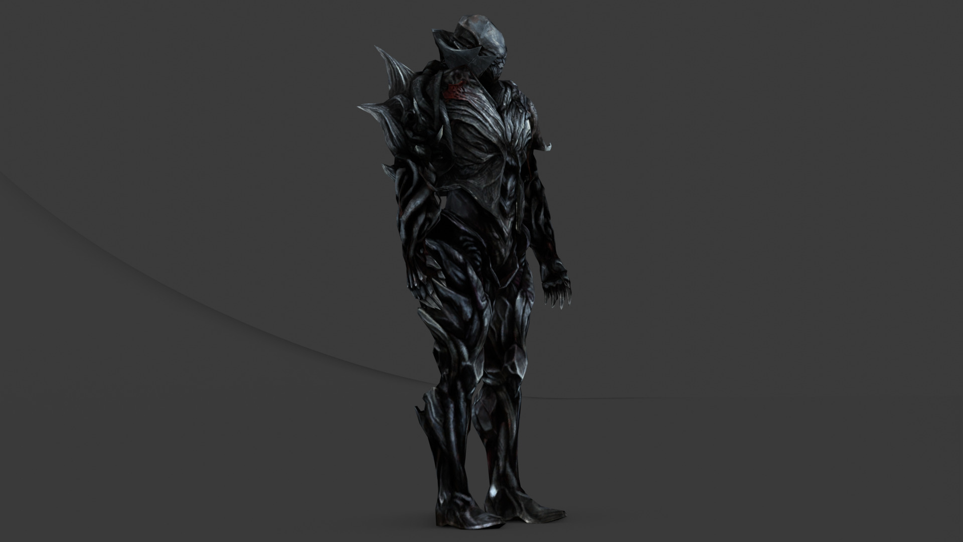 Armored Monster 3D Model Heavy Sci-Fi Fantasy Creature for Games Low-poly 3D model_6