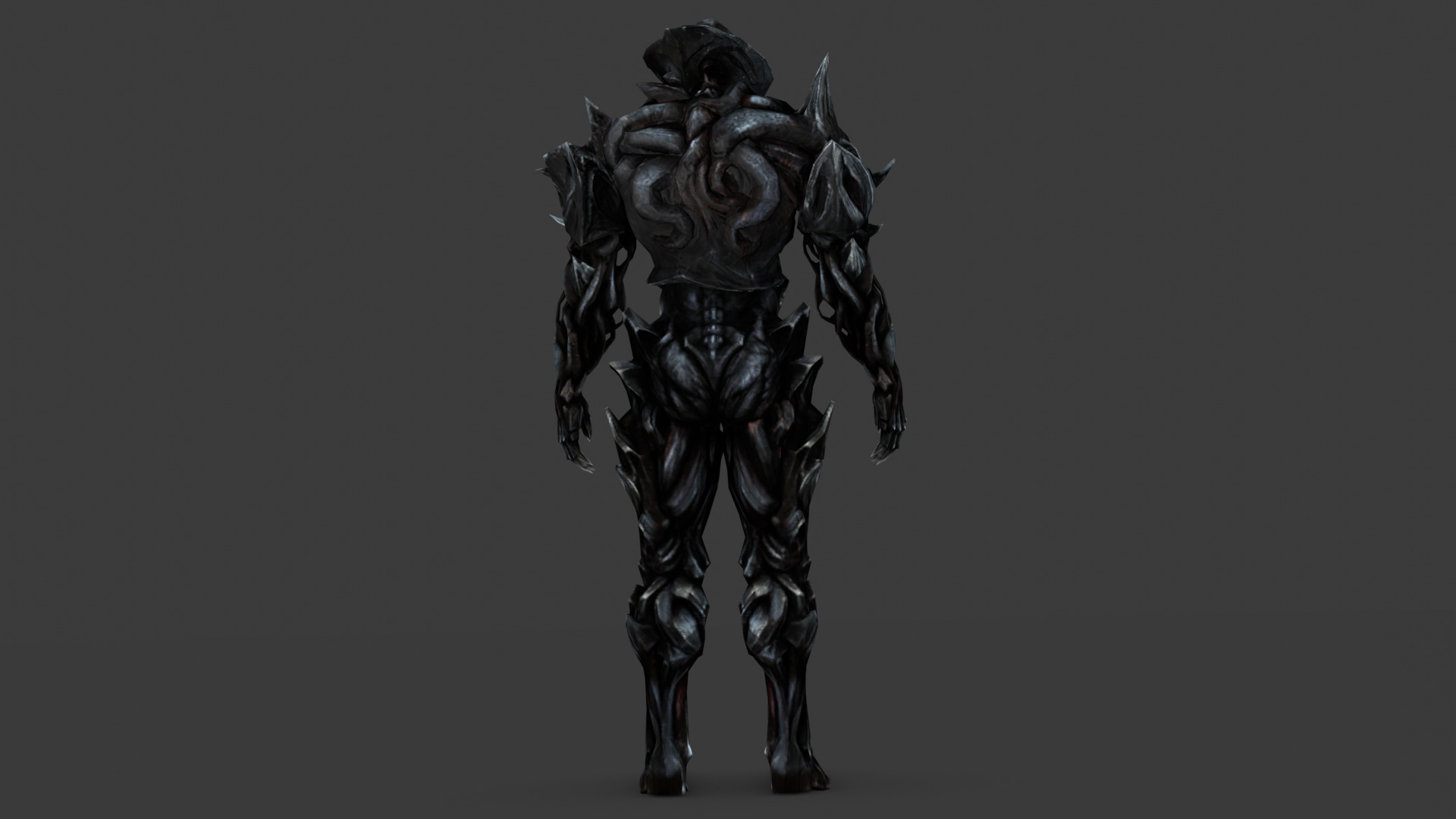 Armored Monster 3D Model Heavy Sci-Fi Fantasy Creature for Games Low-poly 3D model_4