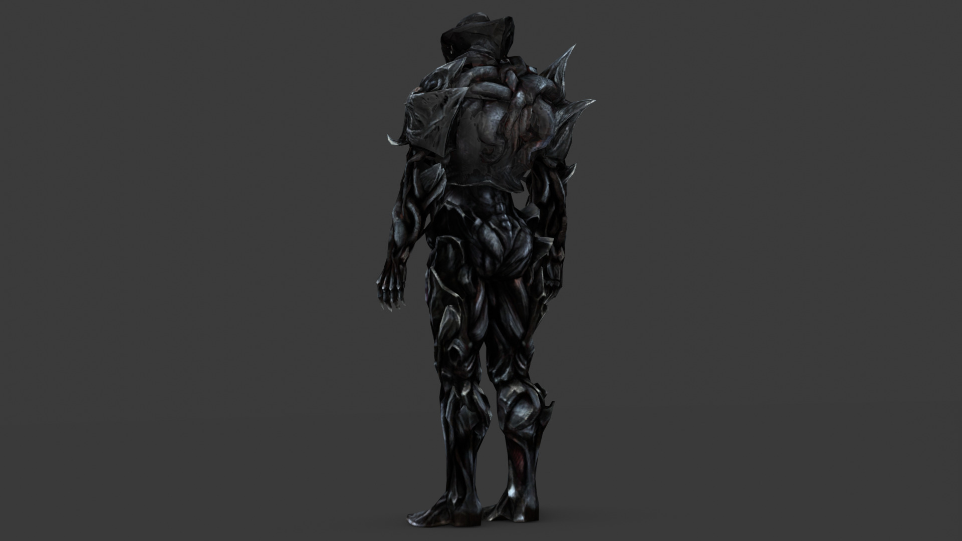 Armored Monster 3D Model Heavy Sci-Fi Fantasy Creature for Games Low-poly 3D model_3