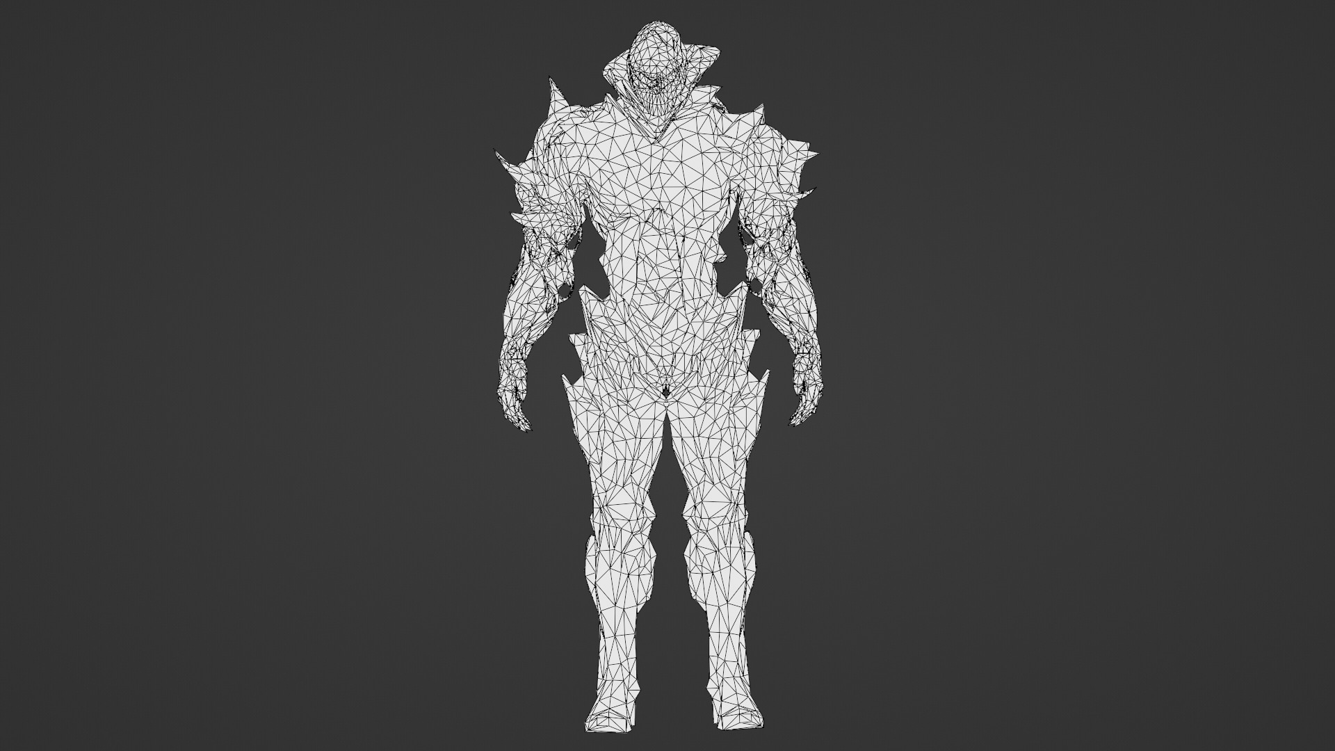 Armored Monster 3D Model Heavy Sci-Fi Fantasy Creature for Games Low-poly 3D model_27