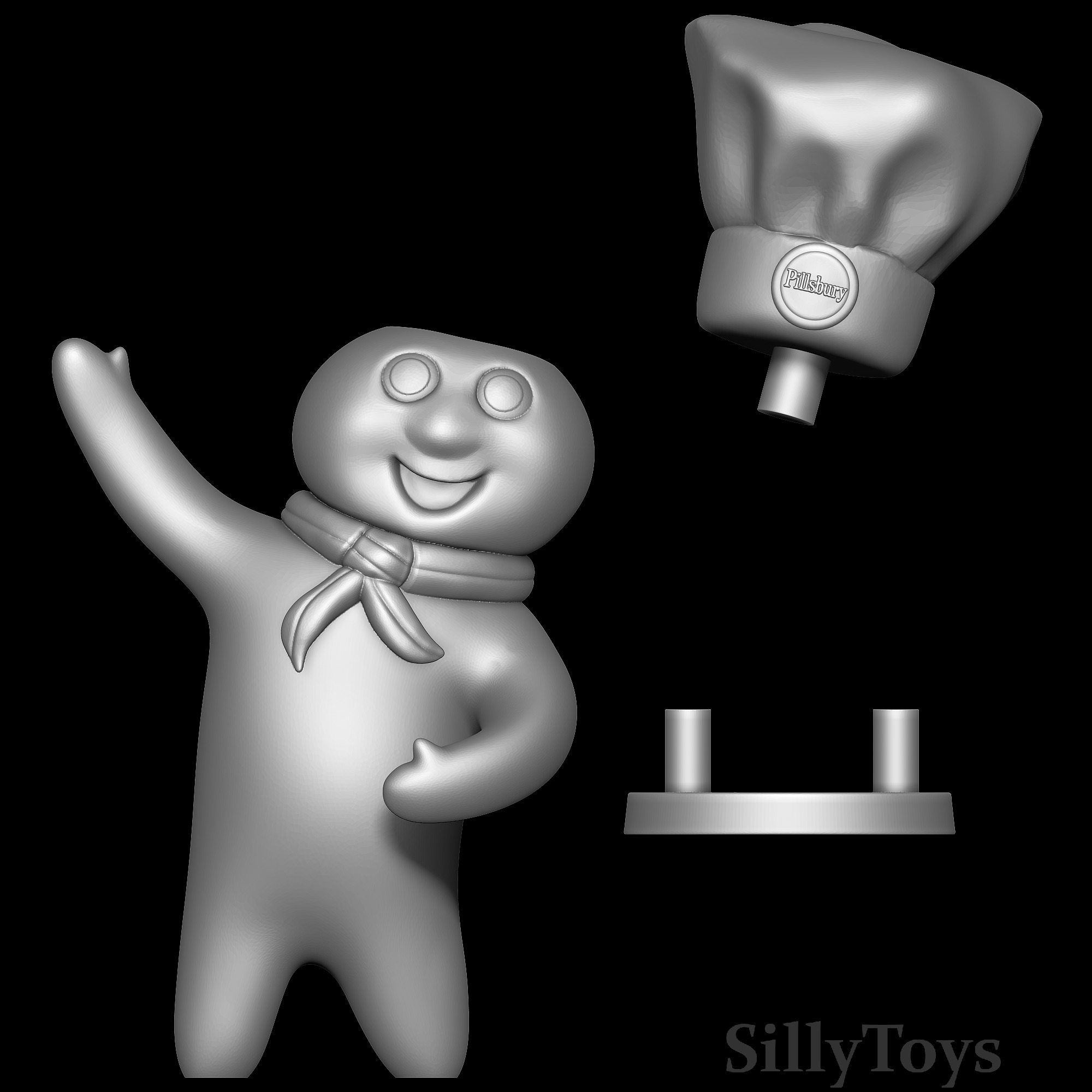 Pillsbury Doughboy 3D print model_5