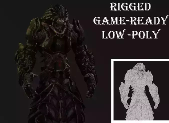 Armored Beast 3D Model Massive Fantasy for Games and Animation