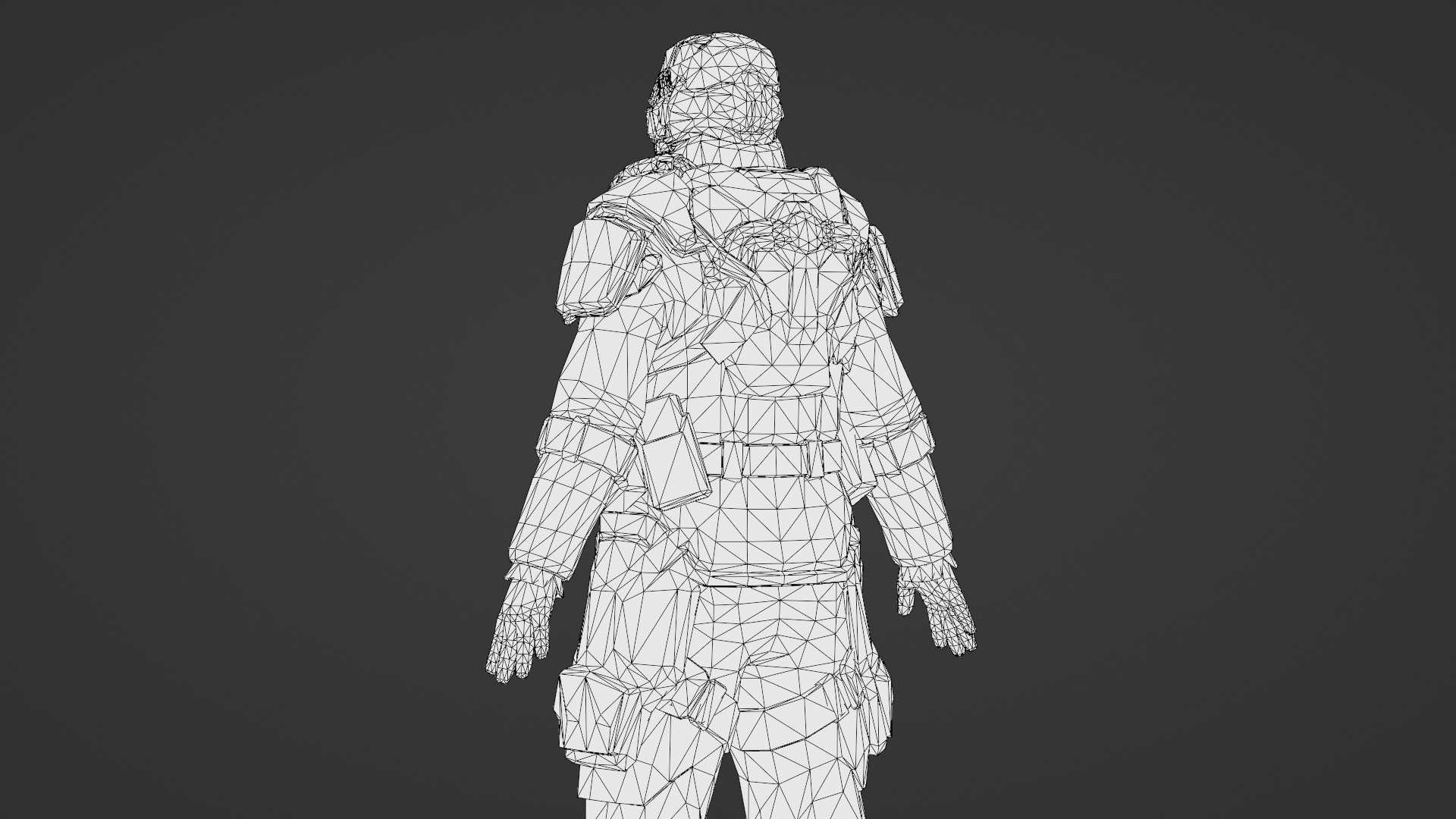 Futuristic Robot Android 3D Model Humanoid Sci-Fi Mech Character Low-poly 3D model_34