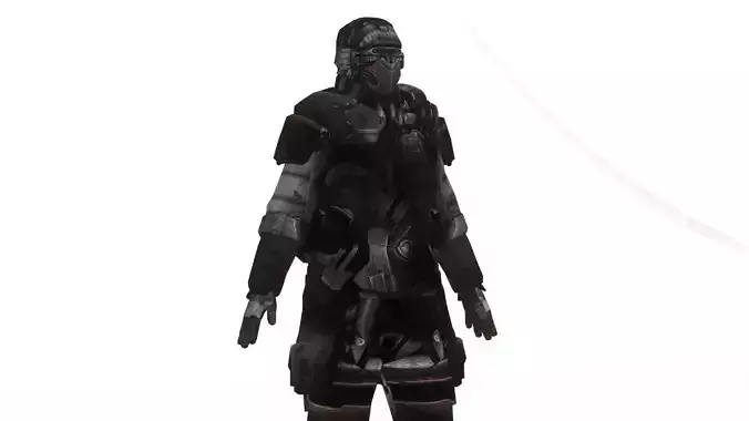 Futuristic Robot Android 3D Model Humanoid Sci-Fi Mech Character Low-poly 3D model