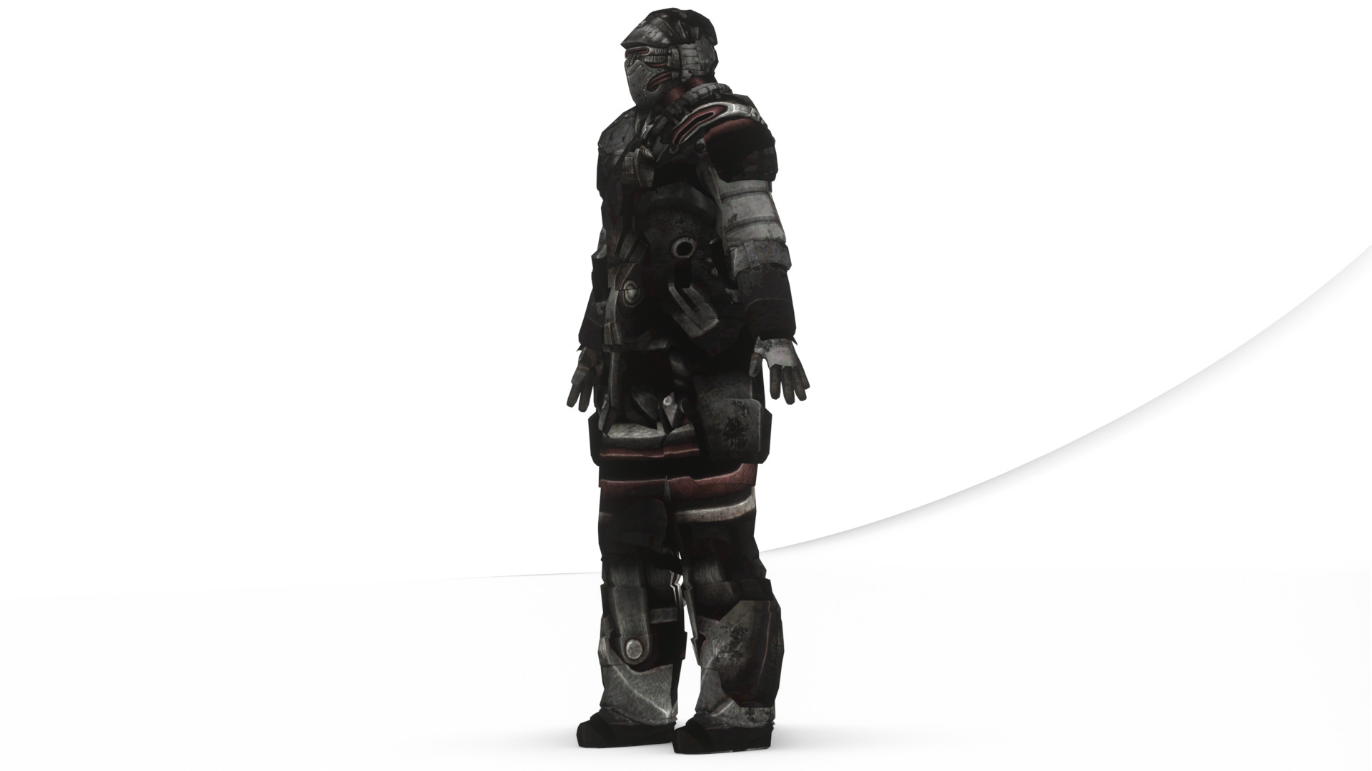 Futuristic Robot Android 3D Model Humanoid Sci-Fi Mech Character Low-poly 3D model_2
