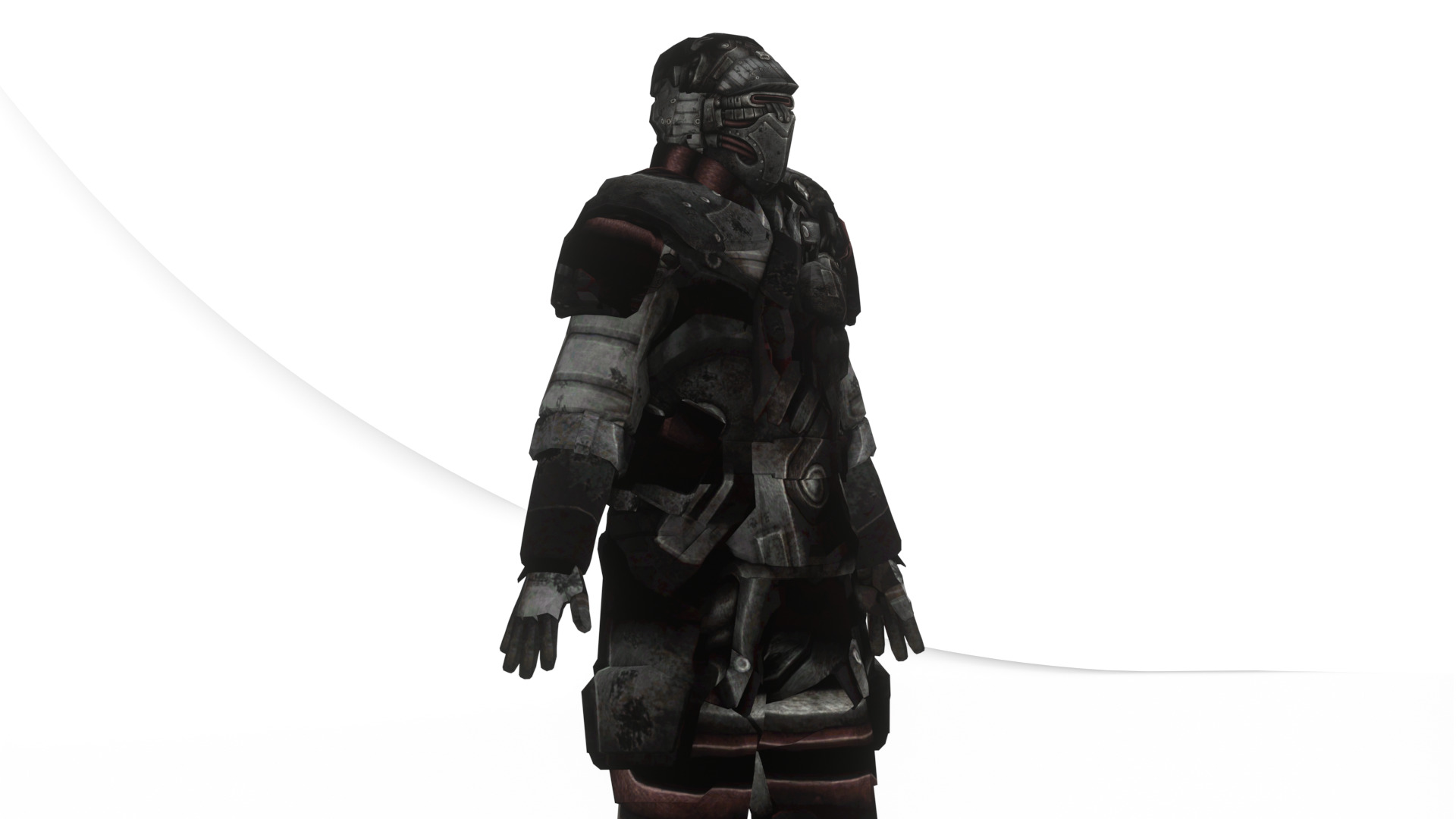 Futuristic Robot Android 3D Model Humanoid Sci-Fi Mech Character Low-poly 3D model_11