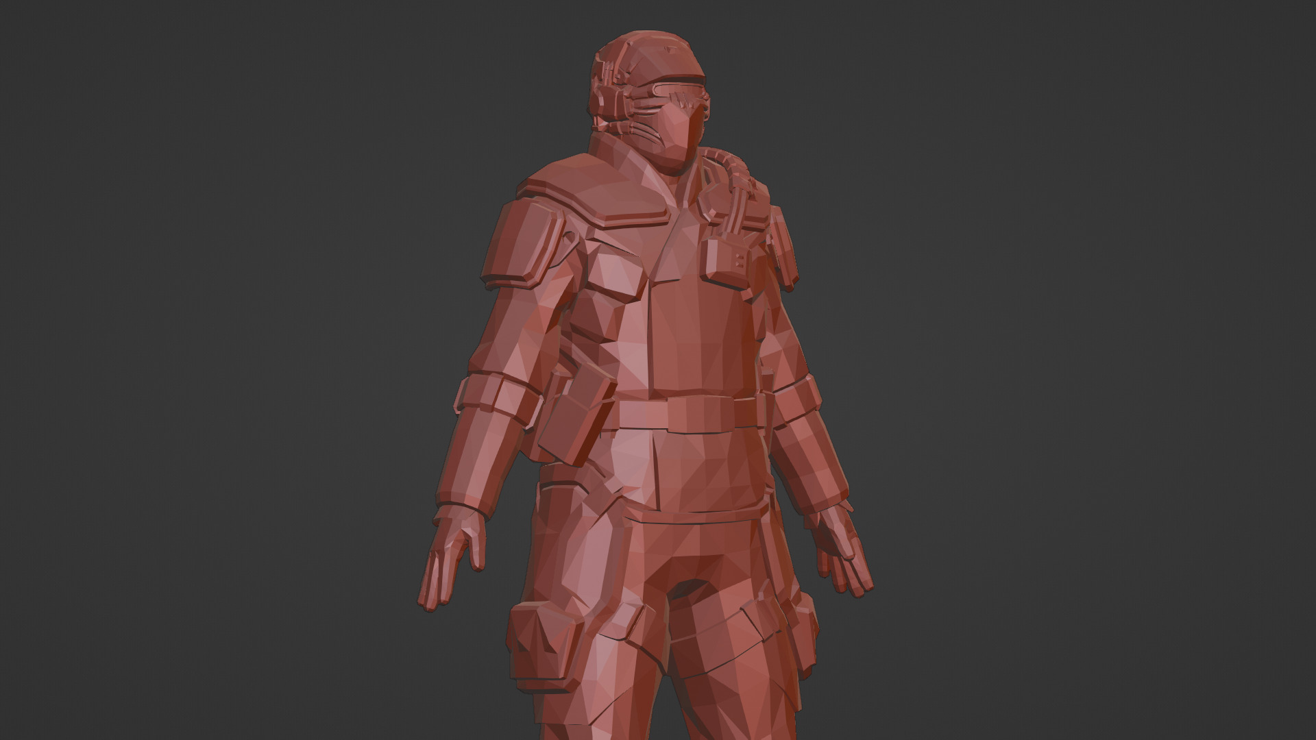 Futuristic Robot Android 3D Model Humanoid Sci-Fi Mech Character Low-poly 3D model_20