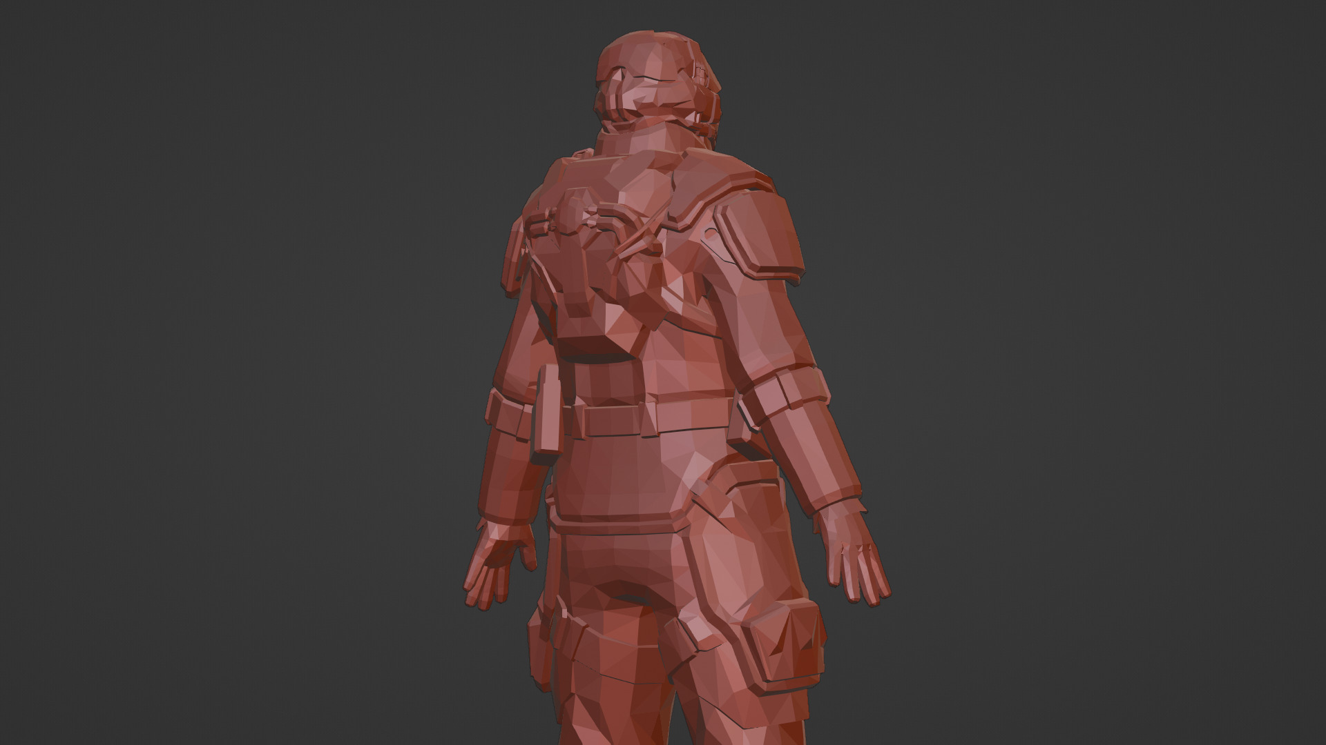 Futuristic Robot Android 3D Model Humanoid Sci-Fi Mech Character Low-poly 3D model_13