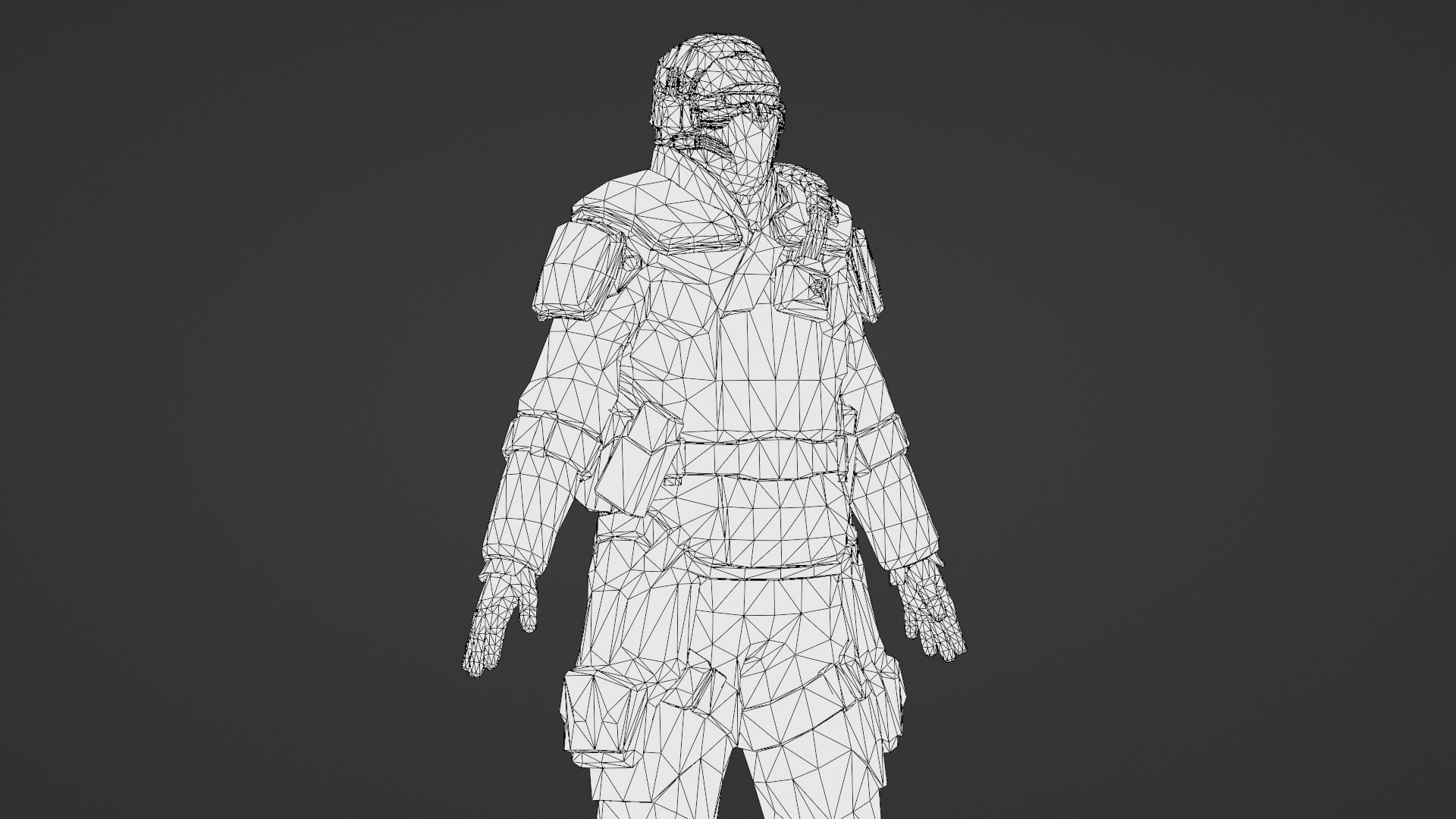 Futuristic Robot Android 3D Model Humanoid Sci-Fi Mech Character Low-poly 3D model_32