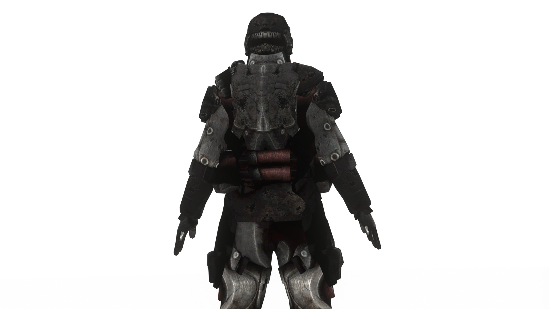 Futuristic Robot Android 3D Model Humanoid Sci-Fi Mech Character Low-poly 3D model_9