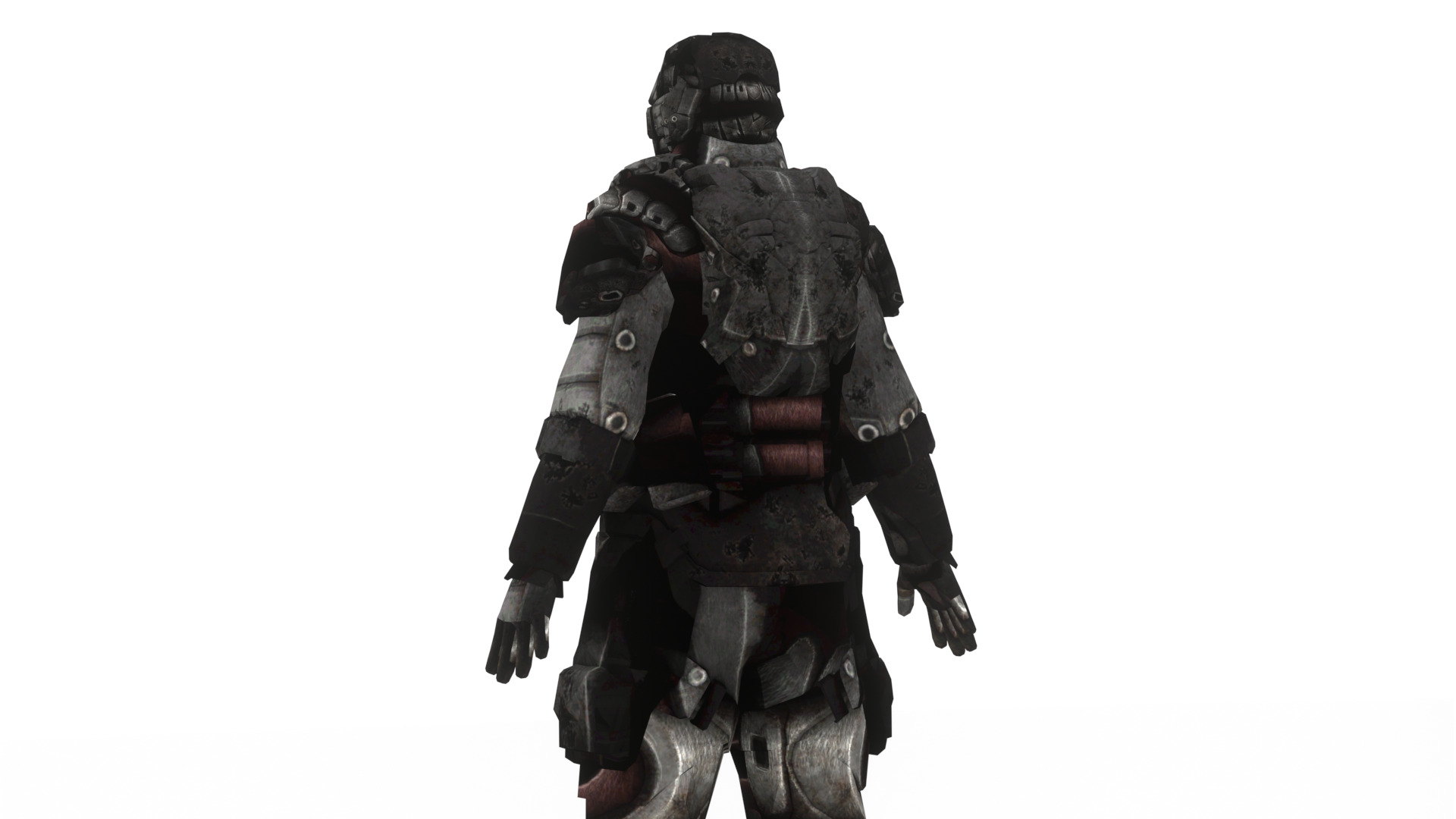 Futuristic Robot Android 3D Model Humanoid Sci-Fi Mech Character Low-poly 3D model_8