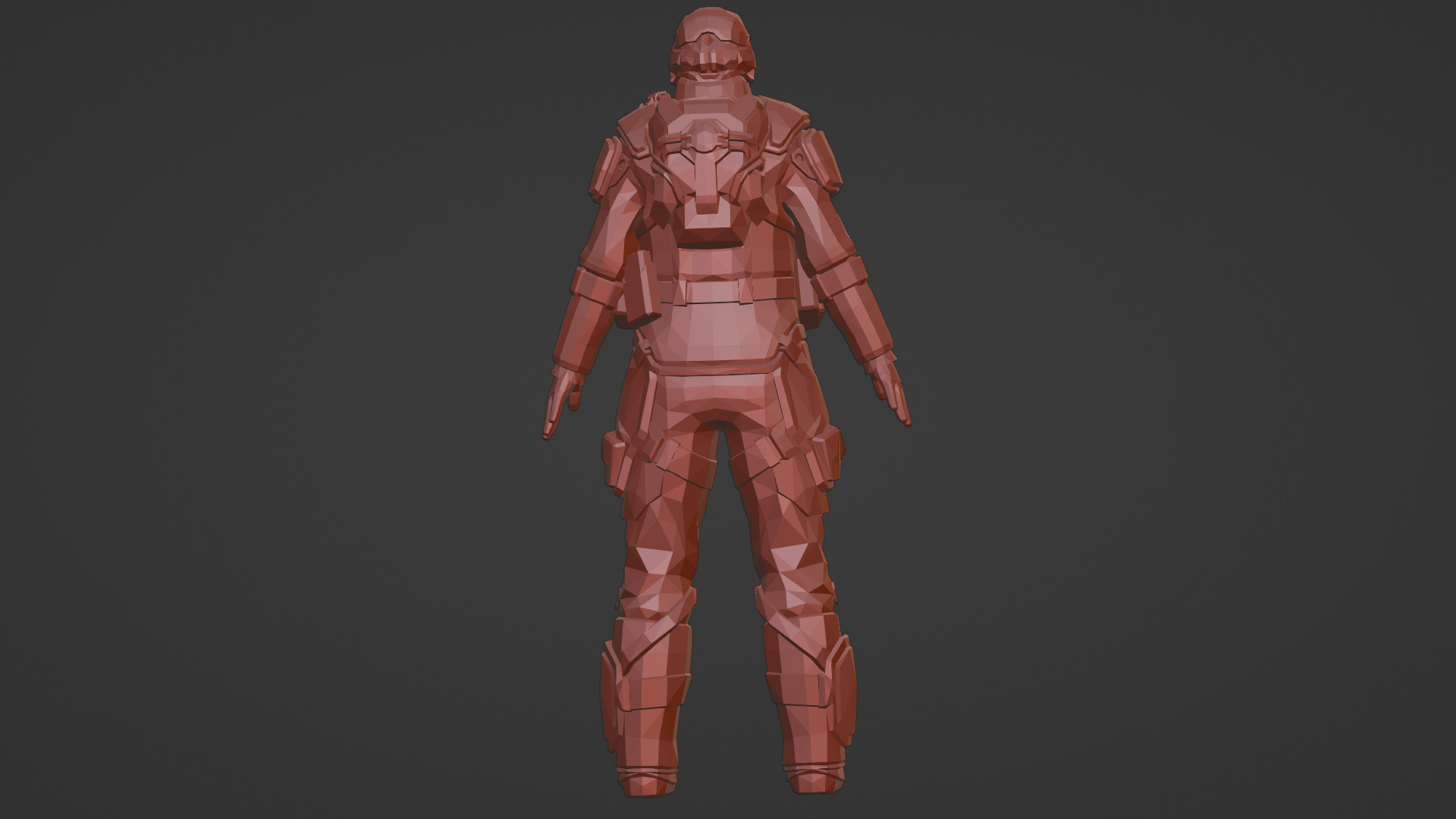 Futuristic Robot Android 3D Model Humanoid Sci-Fi Mech Character Low-poly 3D model_17