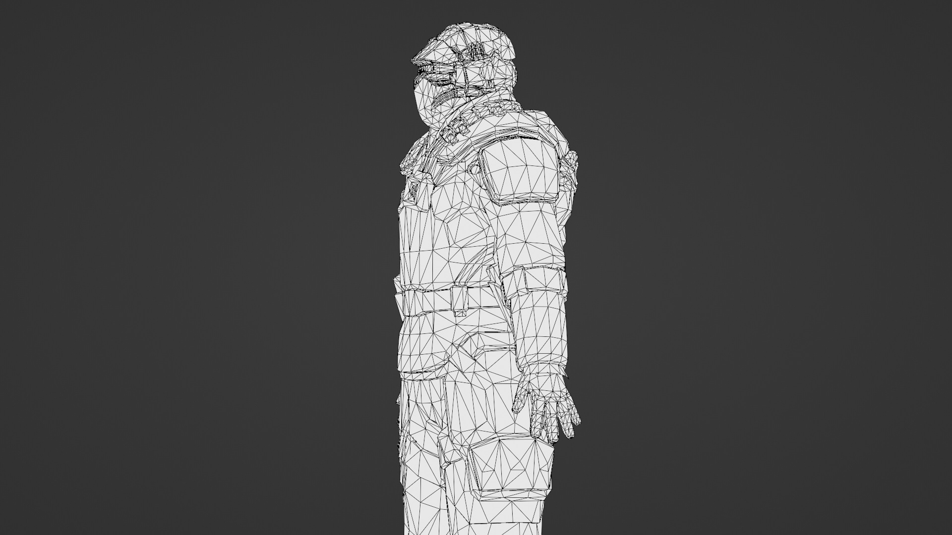 Futuristic Robot Android 3D Model Humanoid Sci-Fi Mech Character Low-poly 3D model_33