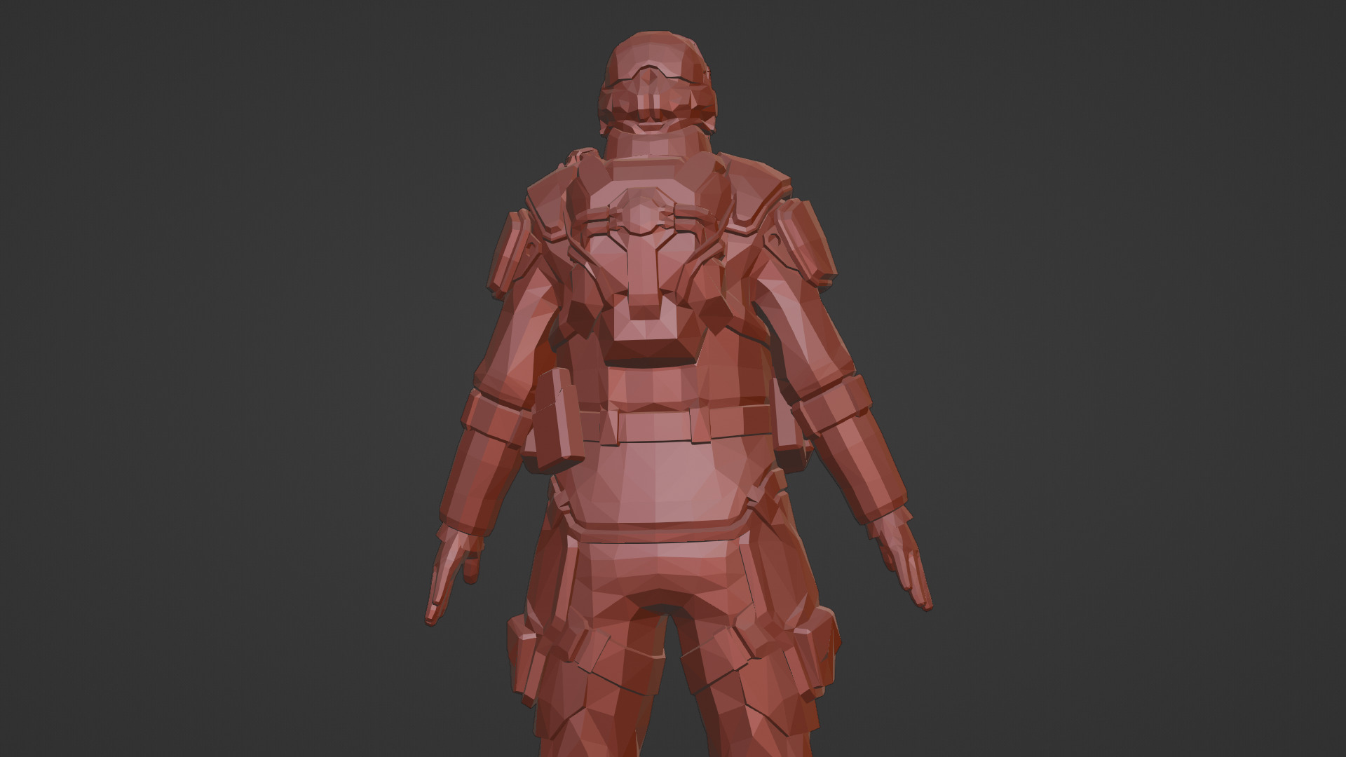 Futuristic Robot Android 3D Model Humanoid Sci-Fi Mech Character Low-poly 3D model_23