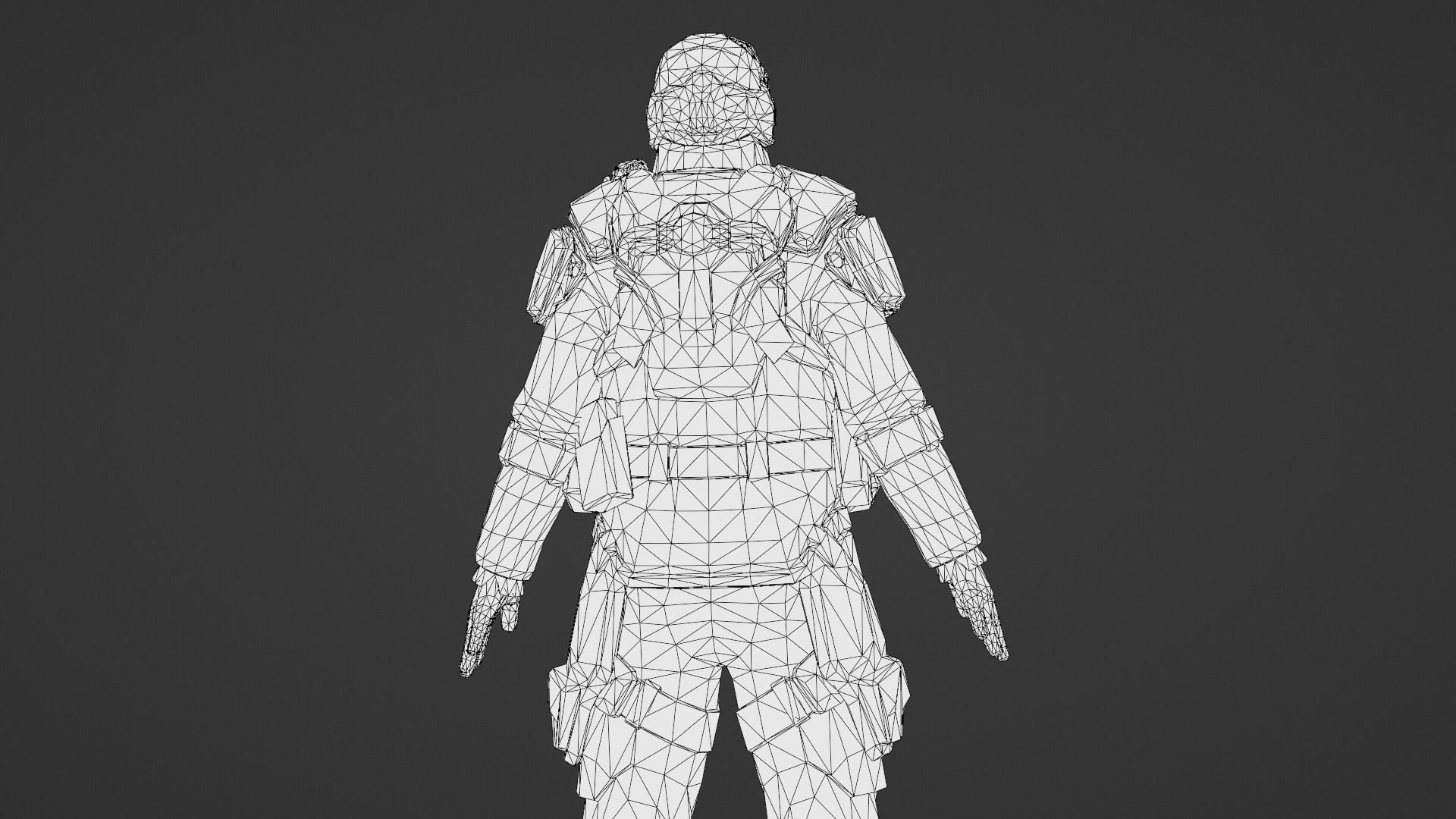 Futuristic Robot Android 3D Model Humanoid Sci-Fi Mech Character Low-poly 3D model_35