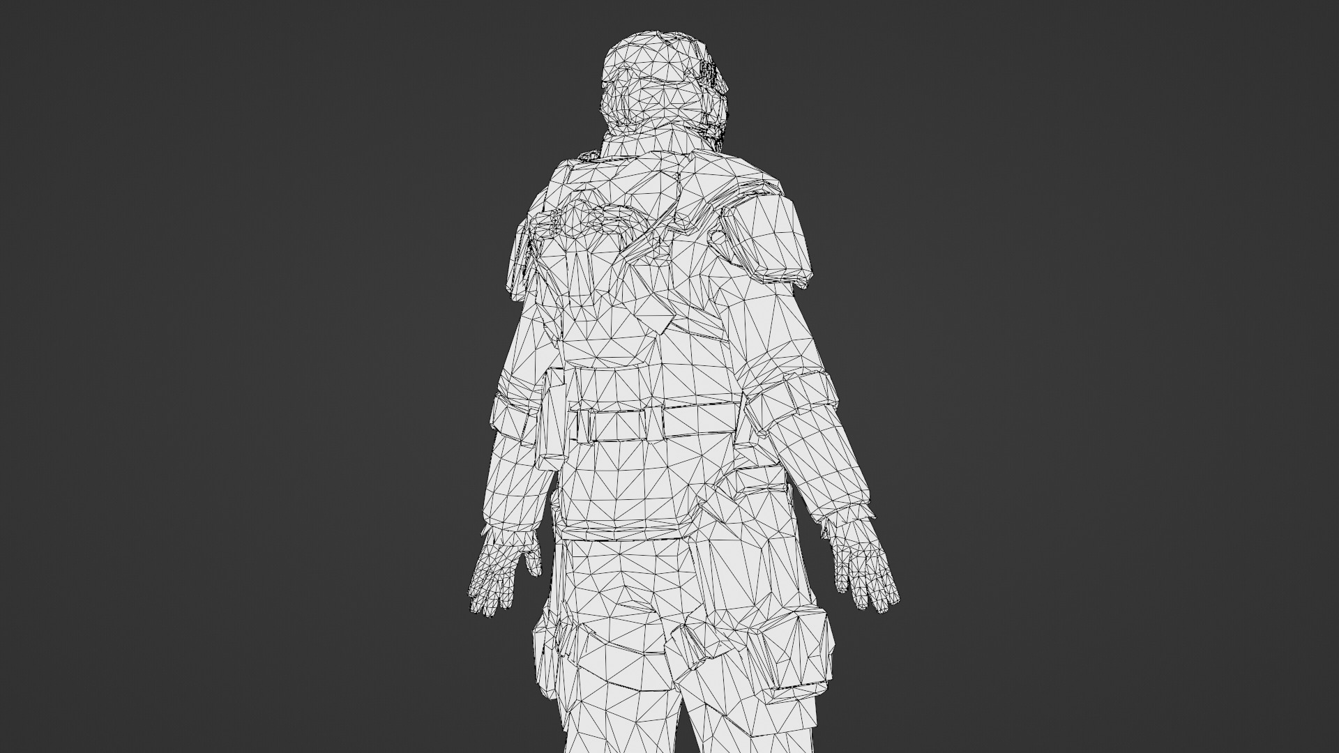 Futuristic Robot Android 3D Model Humanoid Sci-Fi Mech Character Low-poly 3D model_25