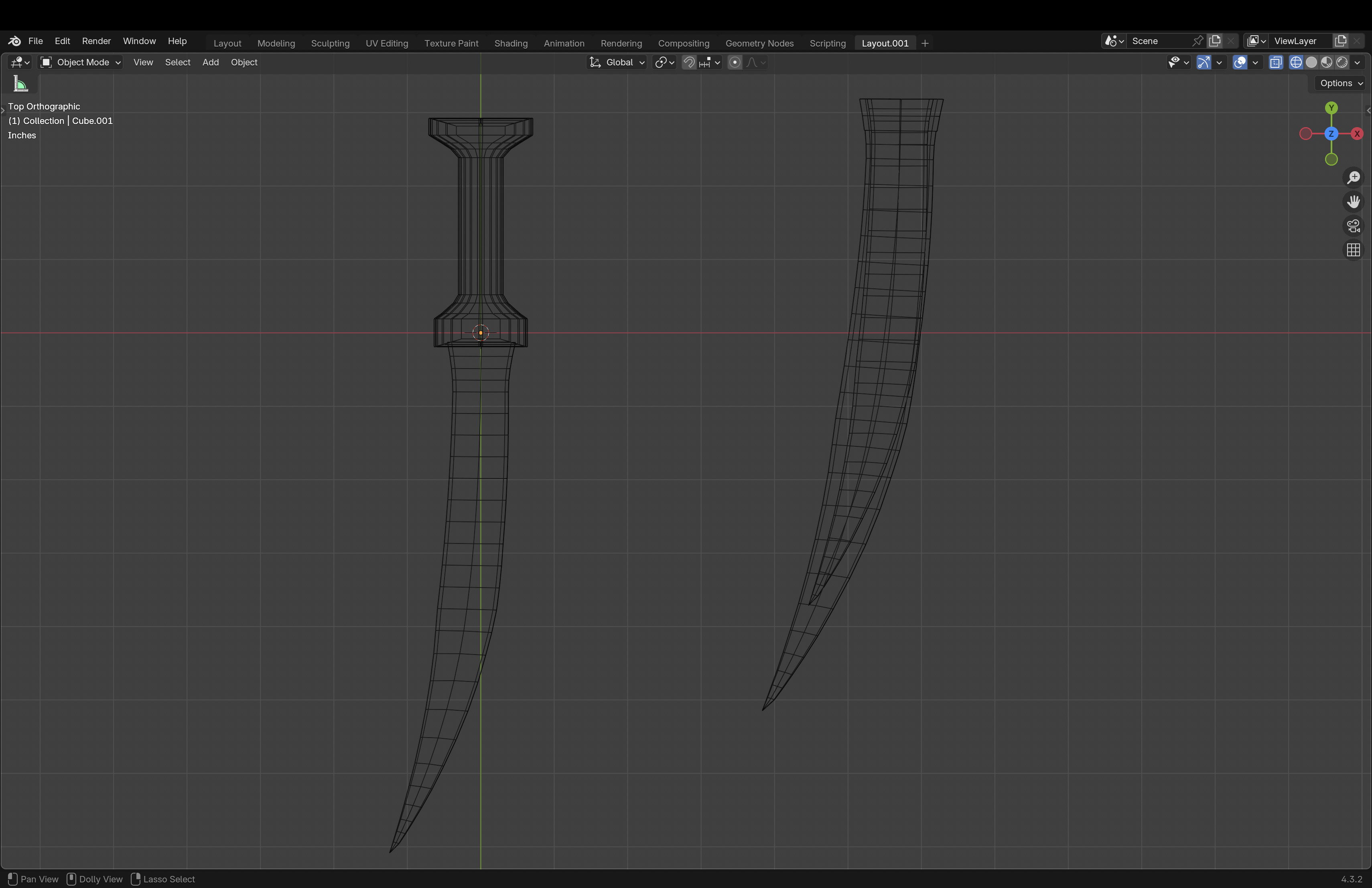 Persian Khanjar Low-poly 3D model_11