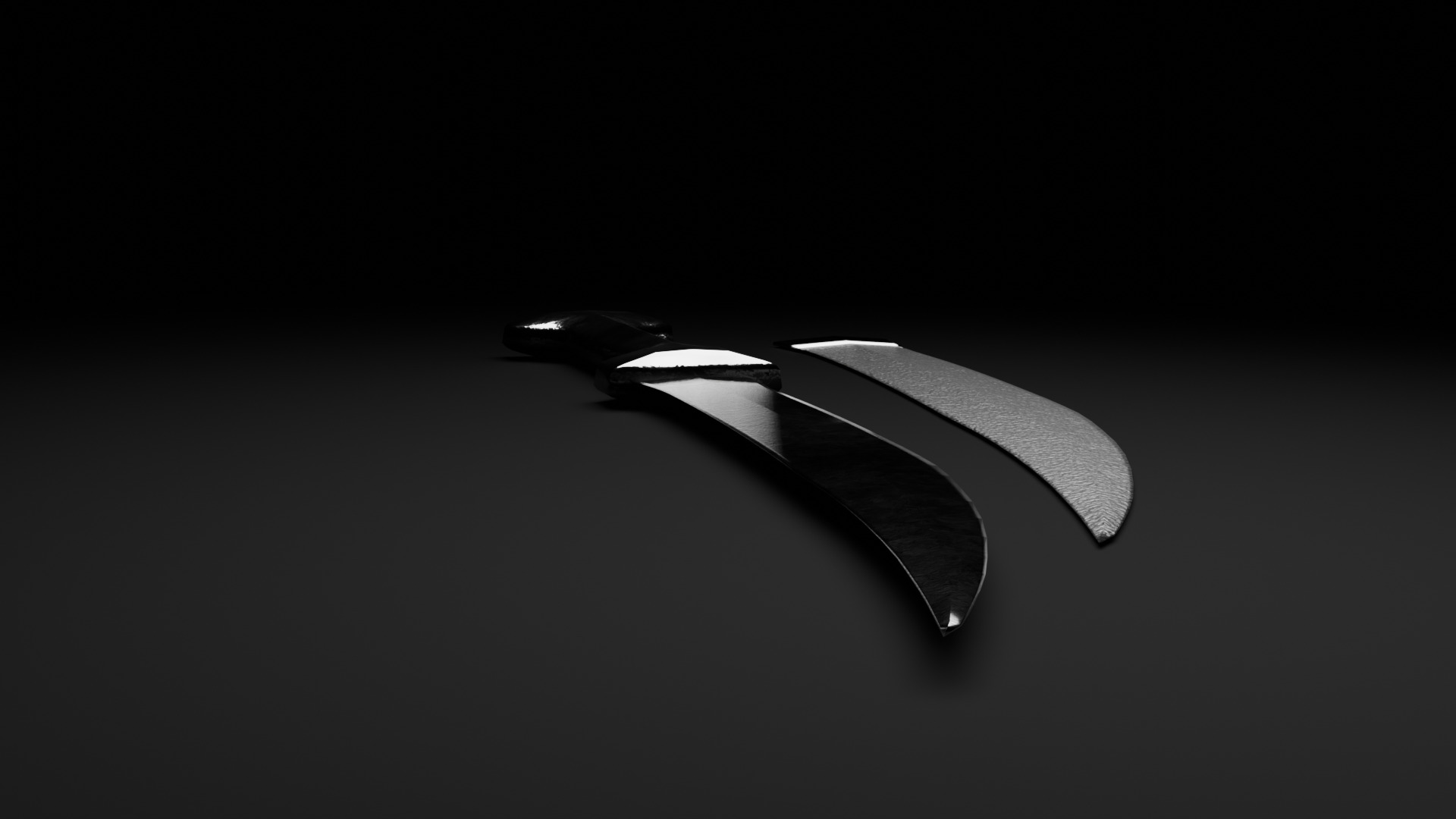 Persian Khanjar Low-poly 3D model_1