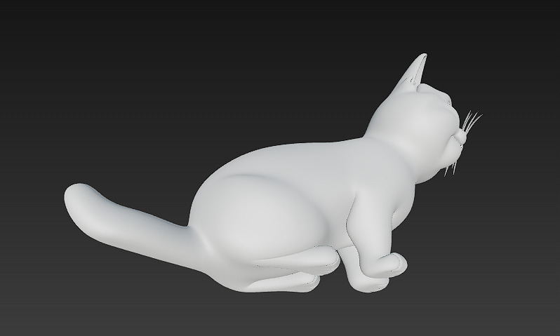 Cat Realistic 3D Model Basic - Low Poly Realistic Low-poly 3D model_8