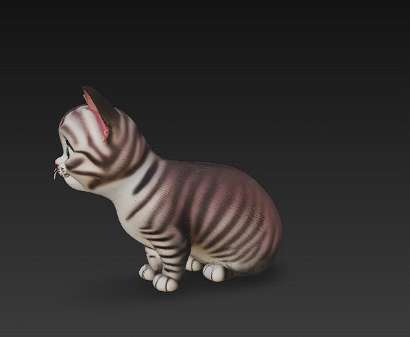 Cat Realistic 3D Model Basic - Low Poly Realistic Low-poly 3D model_5