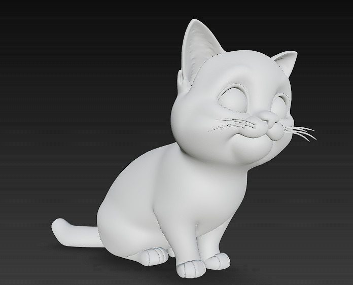 Cat Realistic 3D Model Basic - Low Poly Realistic Low-poly 3D model_9
