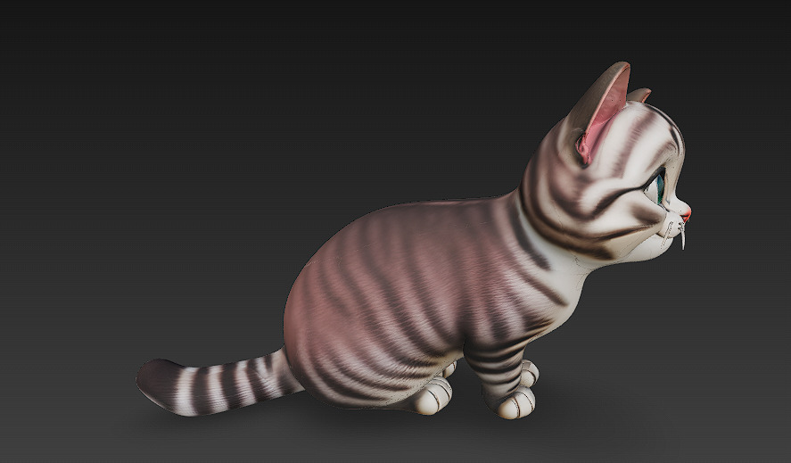 Cat Realistic 3D Model Basic - Low Poly Realistic Low-poly 3D model_2