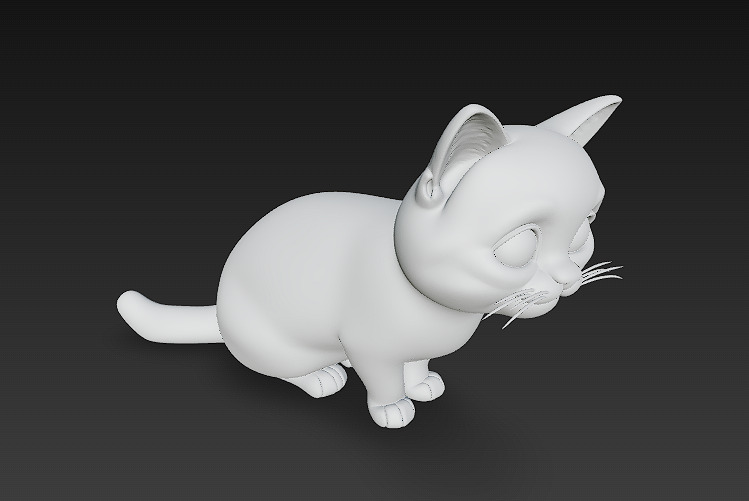 Cat Realistic 3D Model Basic - Low Poly Realistic Low-poly 3D model_14