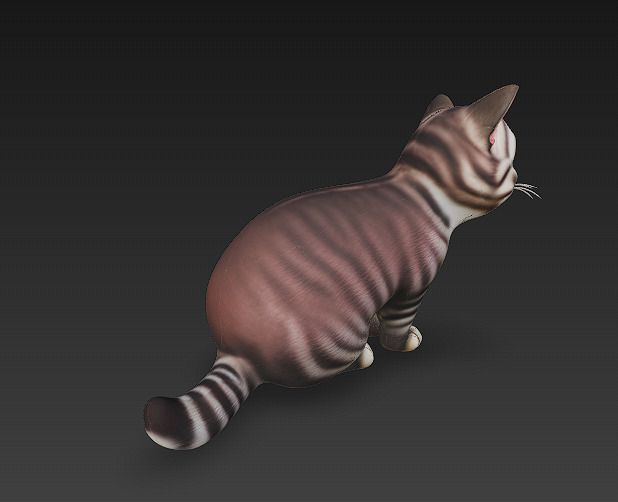 Cat Realistic 3D Model Basic - Low Poly Realistic Low-poly 3D model_3