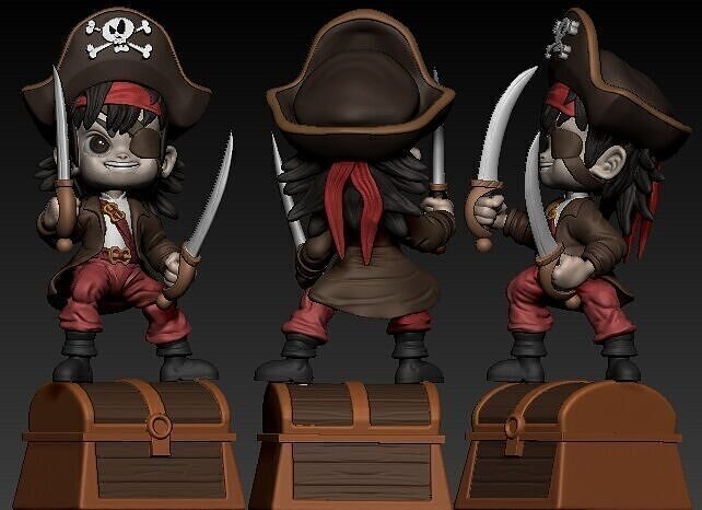 Pirate Chibi 3D print model